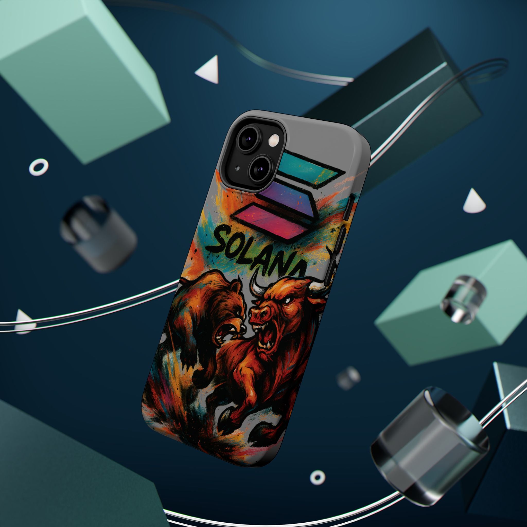 Solana Crypto Phone Case MagSafe iPhone Case Magnetic Tough Cases Bitcoin Phone Case Shock Proof Phone Case Crypto Accessories Crypto Merch