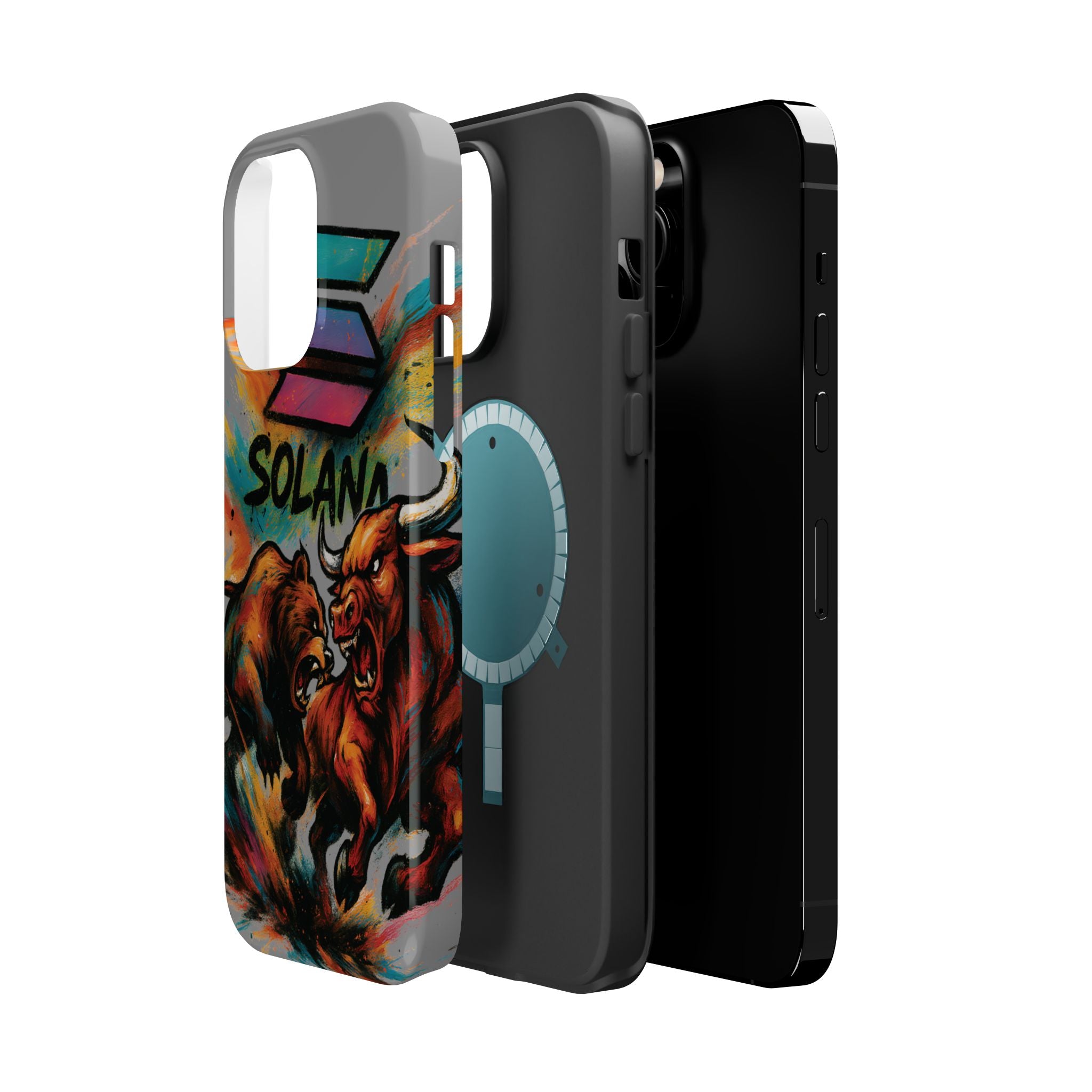 Solana Crypto Phone Case MagSafe iPhone Case Magnetic Tough Cases Bitcoin Phone Case Shock Proof Phone Case Crypto Accessories Crypto Merch