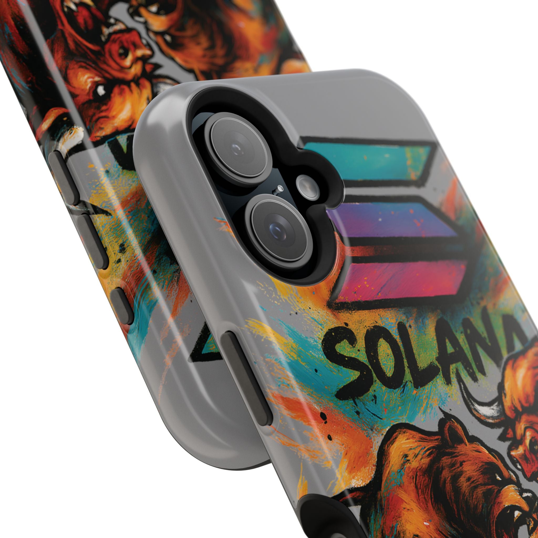 Solana Crypto Phone Case MagSafe iPhone Case Magnetic Tough Cases Bitcoin Phone Case Shock Proof Phone Case Crypto Accessories Crypto Merch