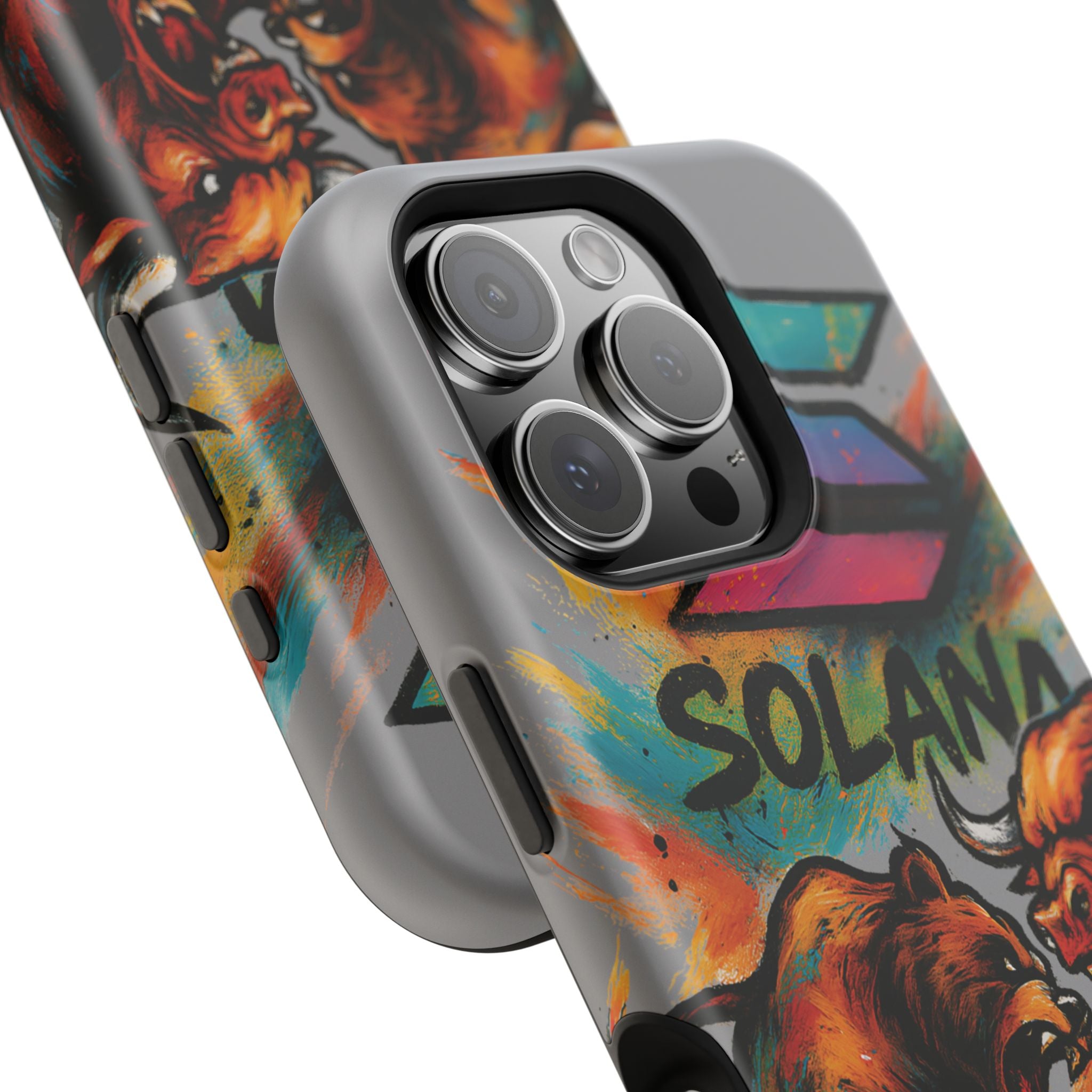 Solana Crypto Phone Case MagSafe iPhone Case Magnetic Tough Cases Bitcoin Phone Case Shock Proof Phone Case Crypto Accessories Crypto Merch