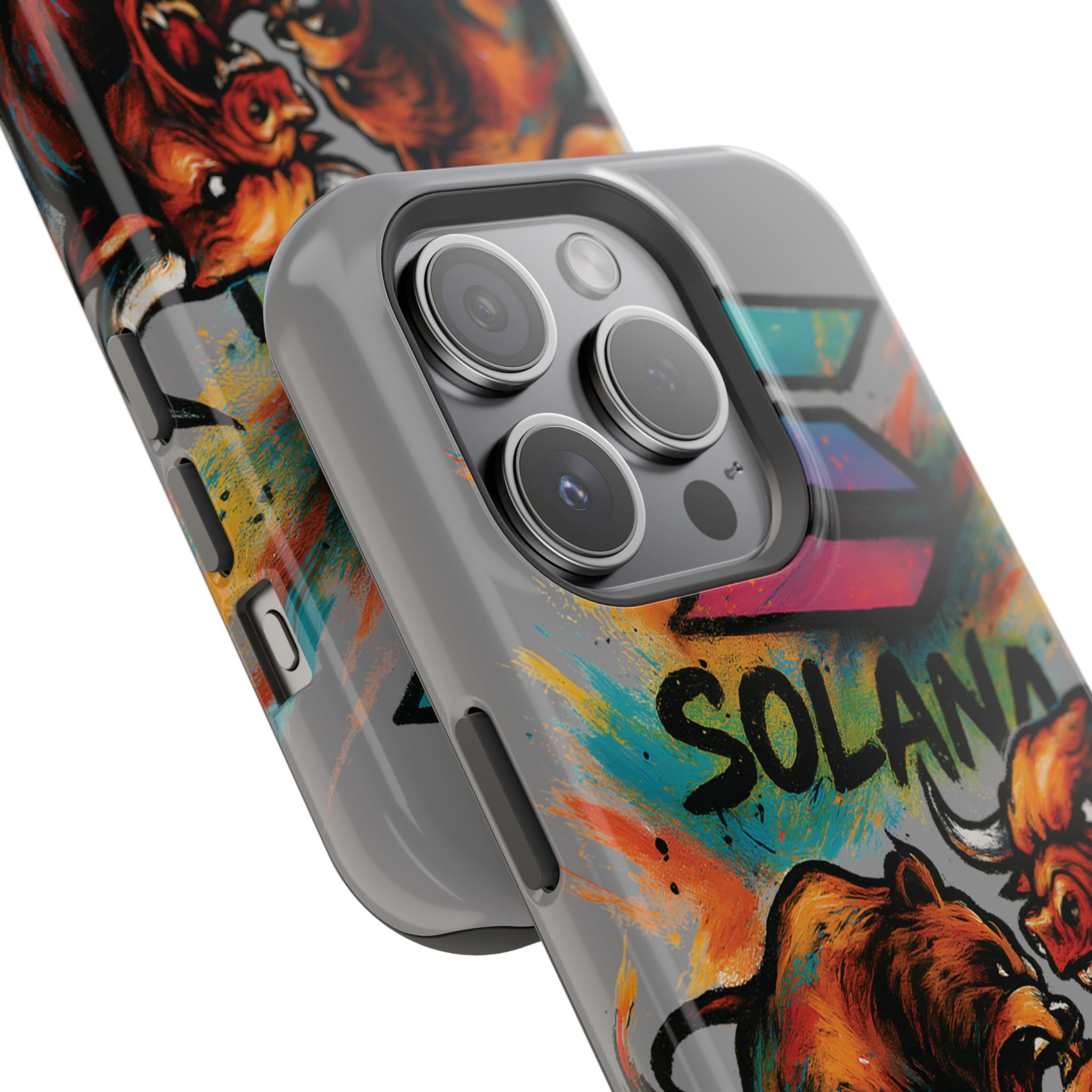 Solana Crypto Phone Case MagSafe iPhone Case Magnetic Tough Cases Bitcoin Phone Case Shock Proof Phone Case Crypto Accessories Crypto Merch