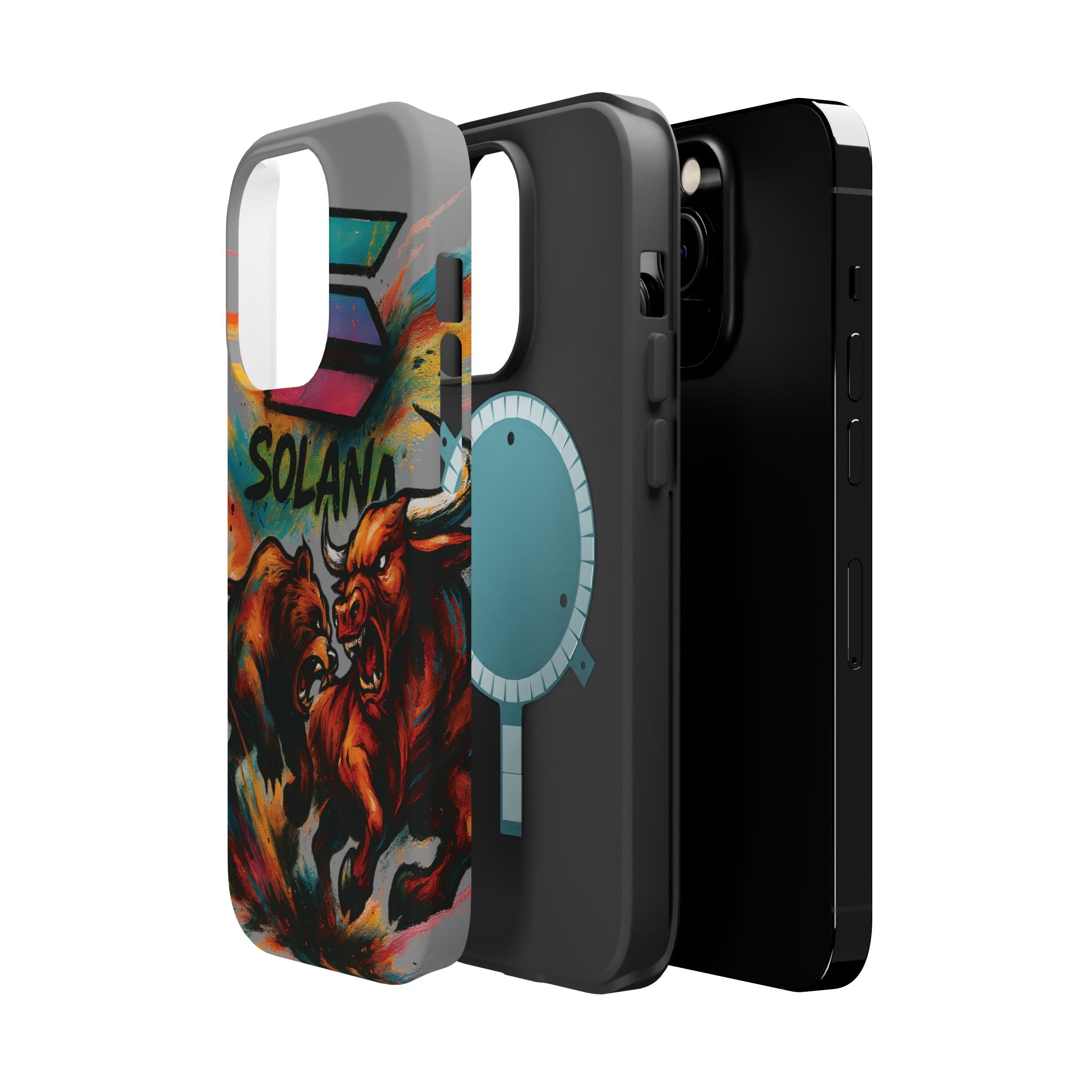 Solana Crypto Phone Case MagSafe iPhone Case Magnetic Tough Cases Bitcoin Phone Case Shock Proof Phone Case Crypto Accessories Crypto Merch