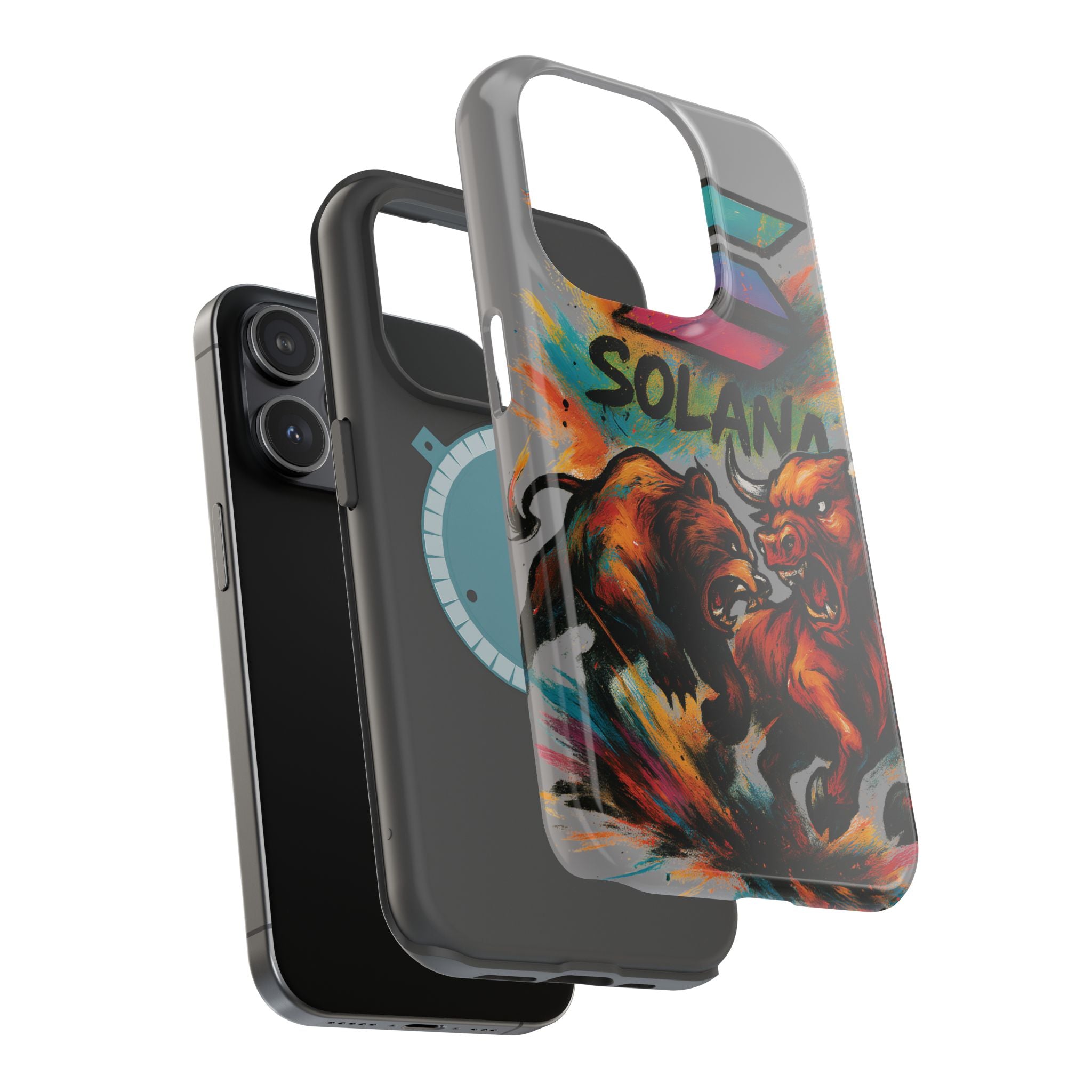 Solana Crypto Phone Case MagSafe iPhone Case Magnetic Tough Cases Bitcoin Phone Case Shock Proof Phone Case Crypto Accessories Crypto Merch
