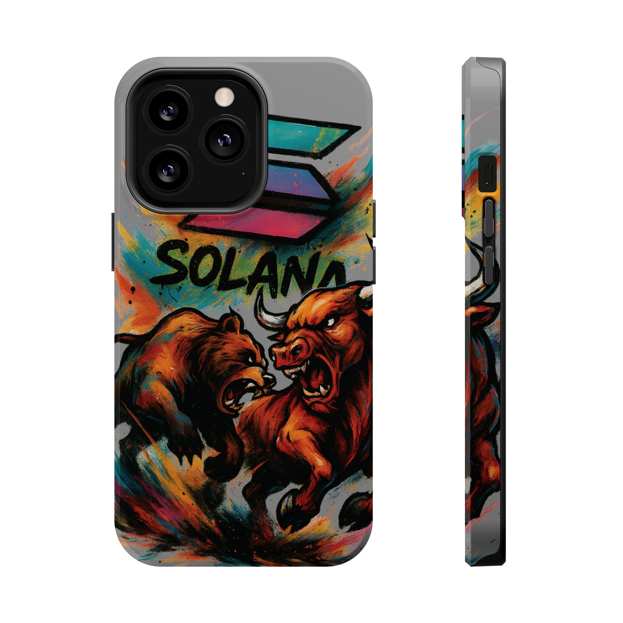 Solana Crypto Phone Case MagSafe iPhone Case Magnetic Tough Cases Bitcoin Phone Case Shock Proof Phone Case Crypto Accessories Crypto Merch