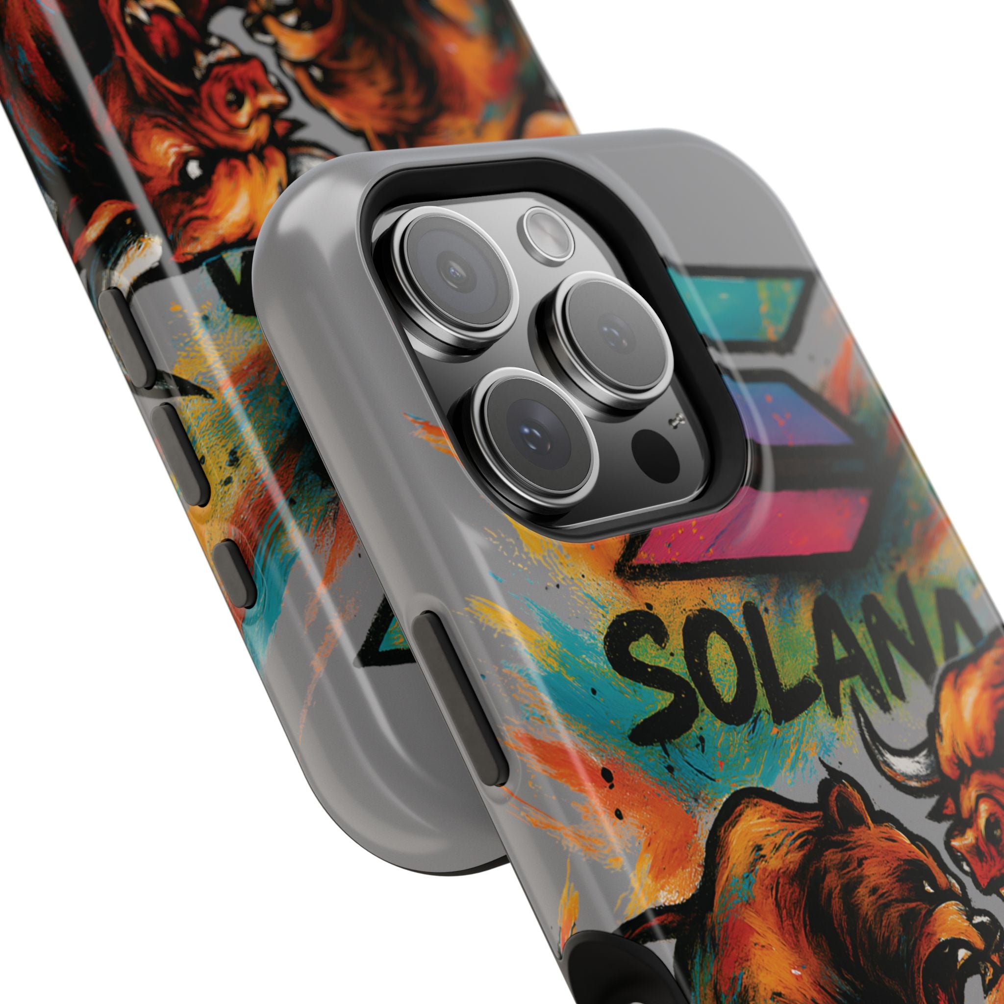 Solana Crypto Phone Case MagSafe iPhone Case Magnetic Tough Cases Bitcoin Phone Case Shock Proof Phone Case Crypto Accessories Crypto Merch