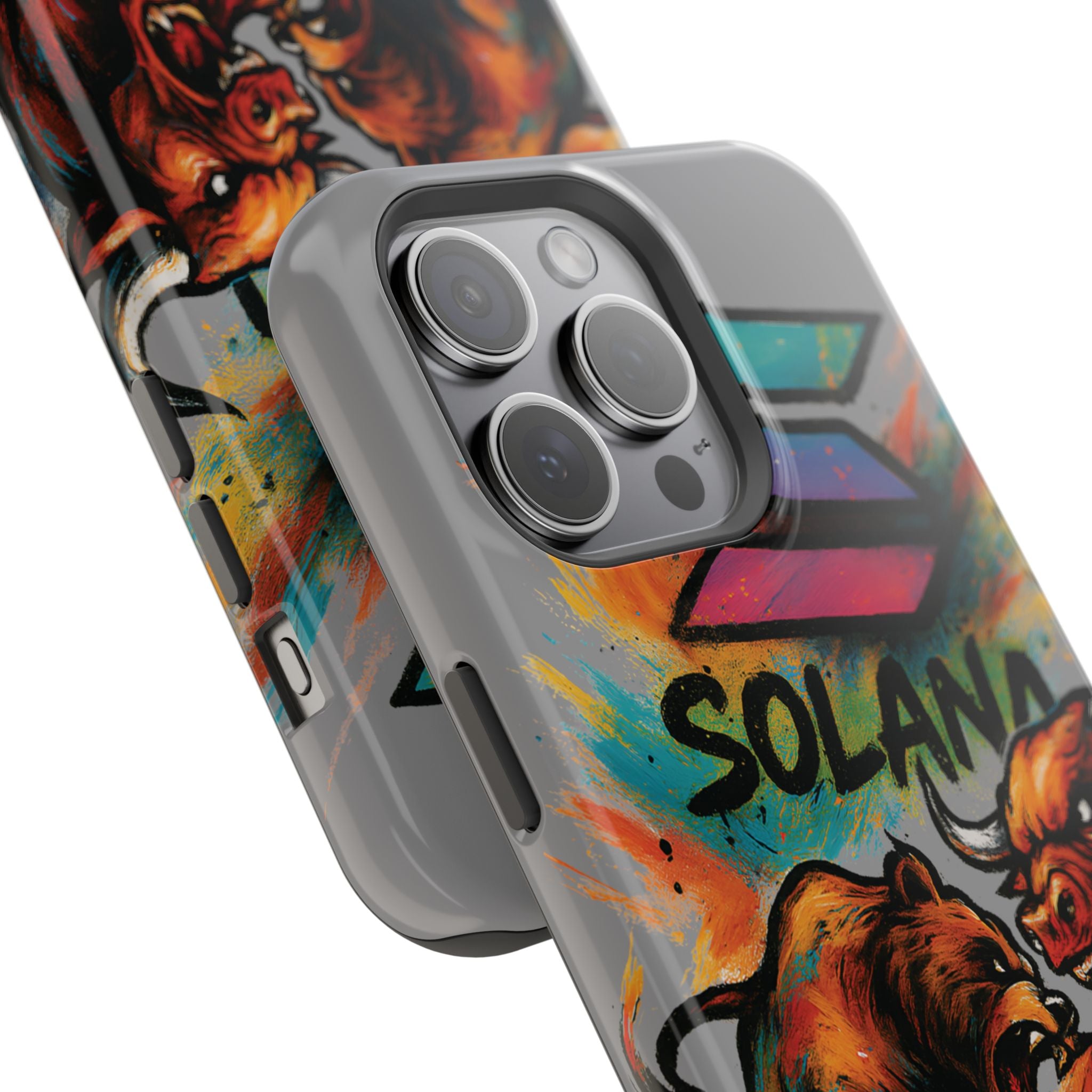 Solana Crypto Phone Case MagSafe iPhone Case Magnetic Tough Cases Bitcoin Phone Case Shock Proof Phone Case Crypto Accessories Crypto Merch