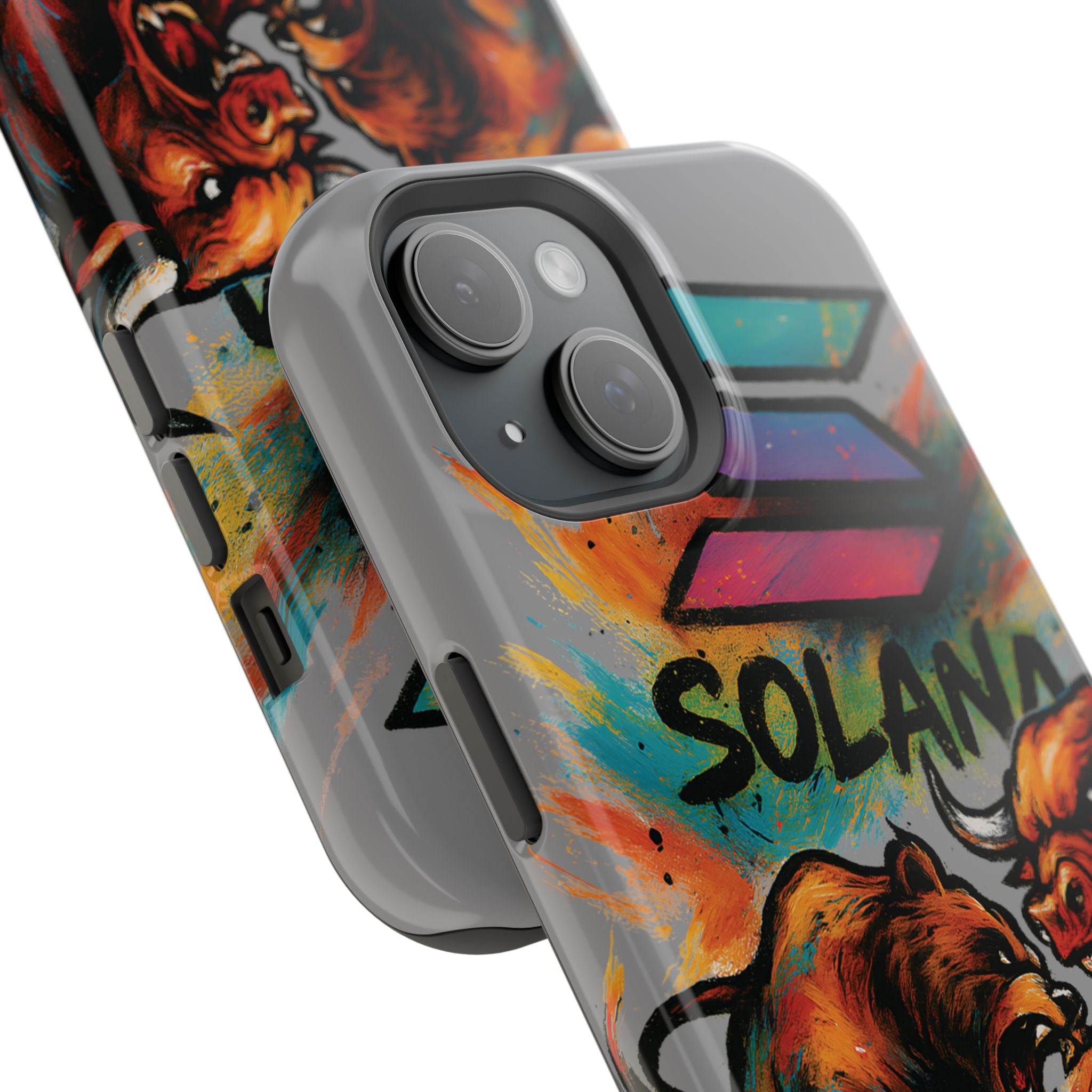 Solana Crypto Phone Case MagSafe iPhone Case Magnetic Tough Cases Bitcoin Phone Case Shock Proof Phone Case Crypto Accessories Crypto Merch