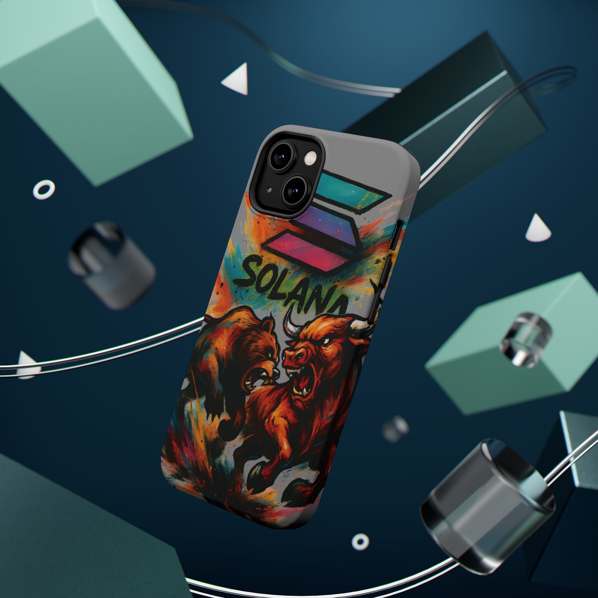Solana Crypto Phone Case MagSafe iPhone Case Magnetic Tough Cases Bitcoin Phone Case Shock Proof Phone Case Crypto Accessories Crypto Merch