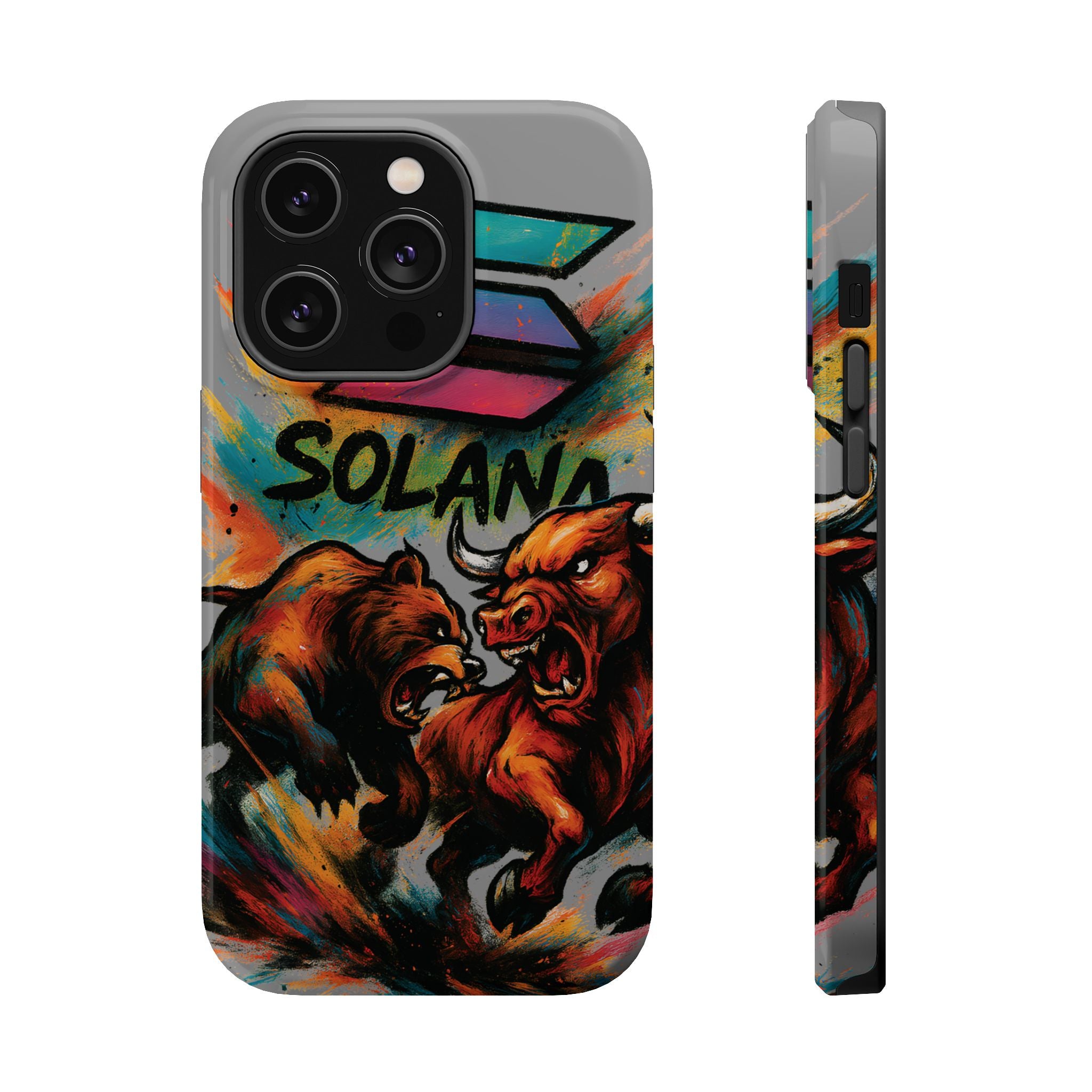 Solana Crypto Phone Case MagSafe iPhone Case Magnetic Tough Cases Bitcoin Phone Case Shock Proof Phone Case Crypto Accessories Crypto Merch