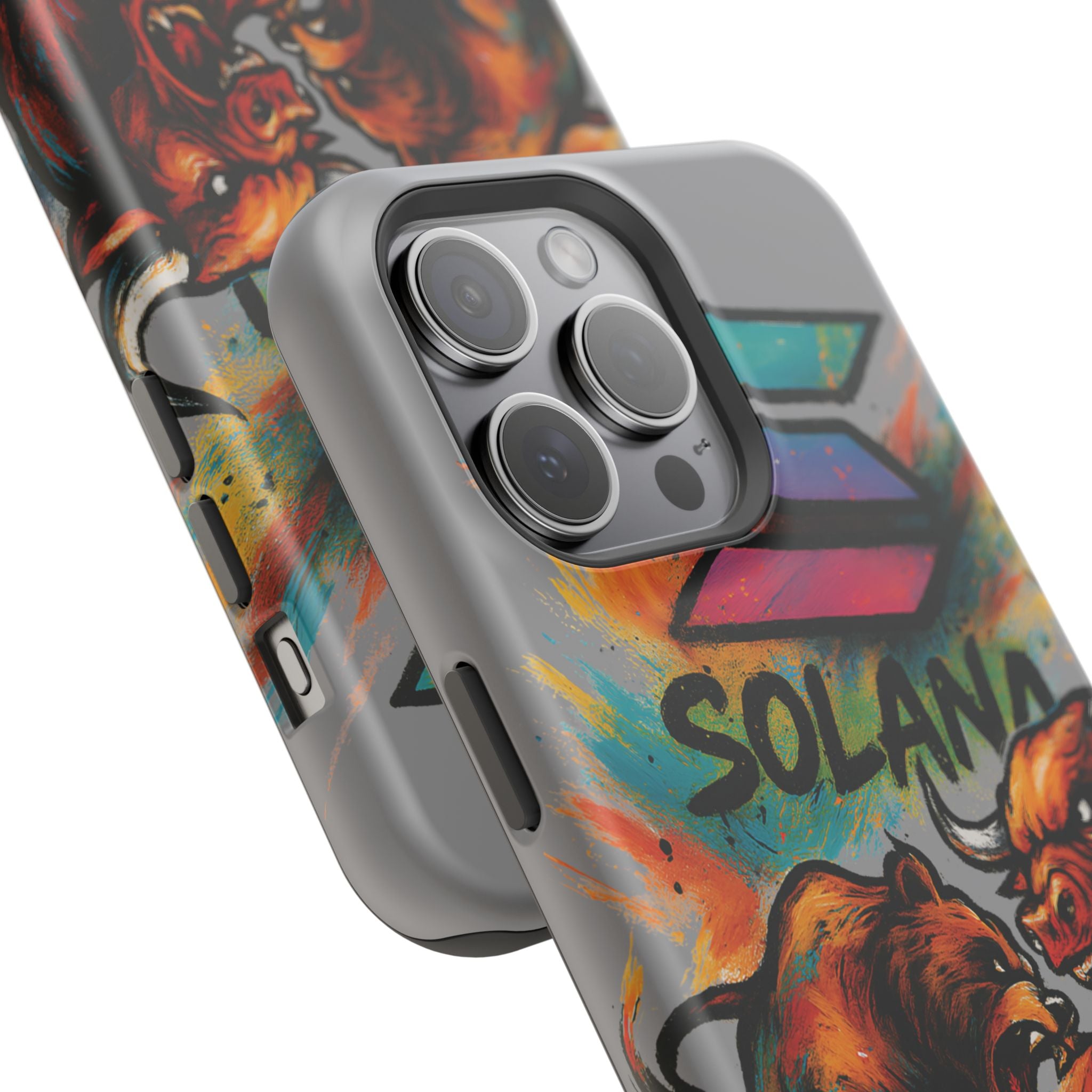 Solana Crypto Phone Case MagSafe iPhone Case Magnetic Tough Cases Bitcoin Phone Case Shock Proof Phone Case Crypto Accessories Crypto Merch