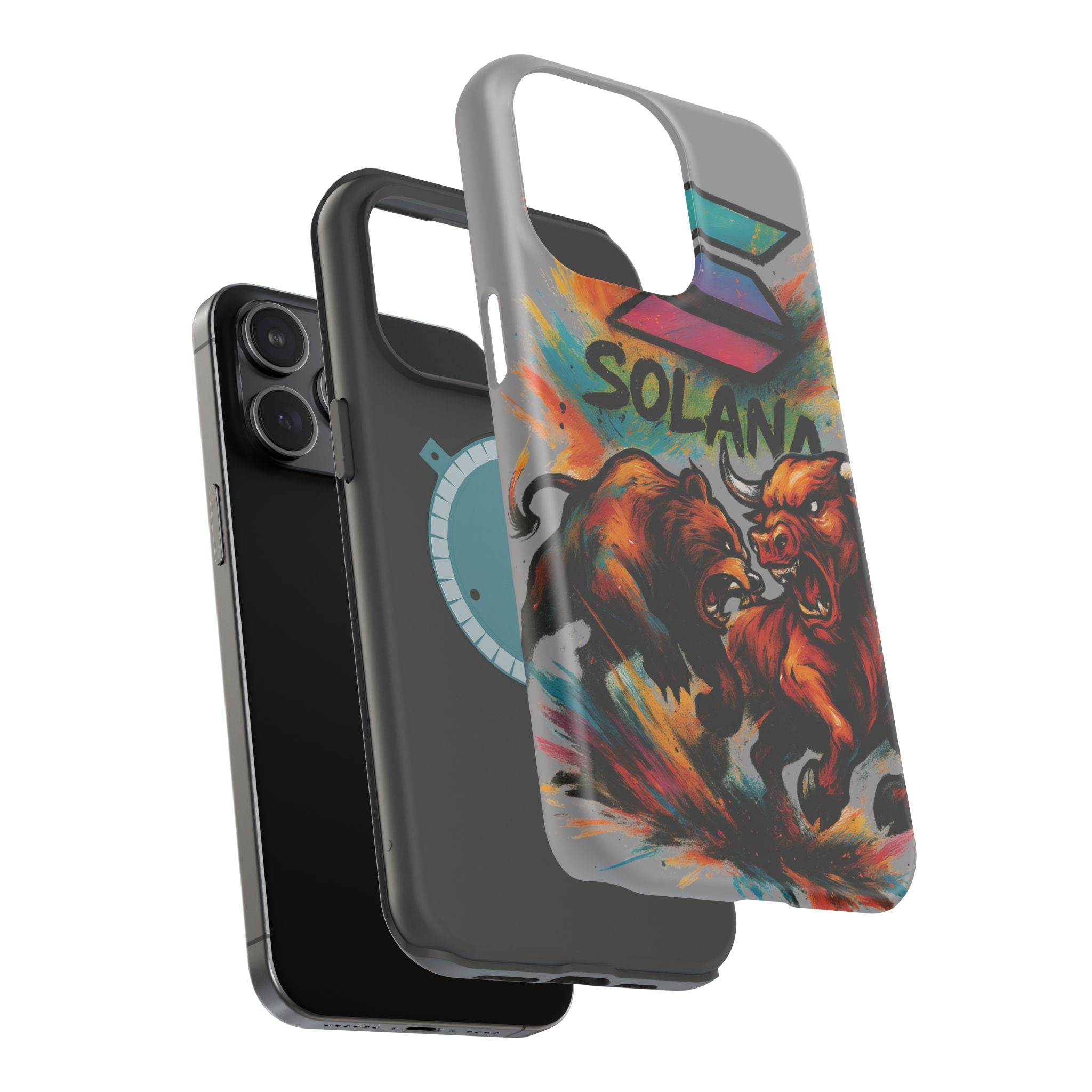 Solana Crypto Phone Case MagSafe iPhone Case Magnetic Tough Cases Bitcoin Phone Case Shock Proof Phone Case Crypto Accessories Crypto Merch