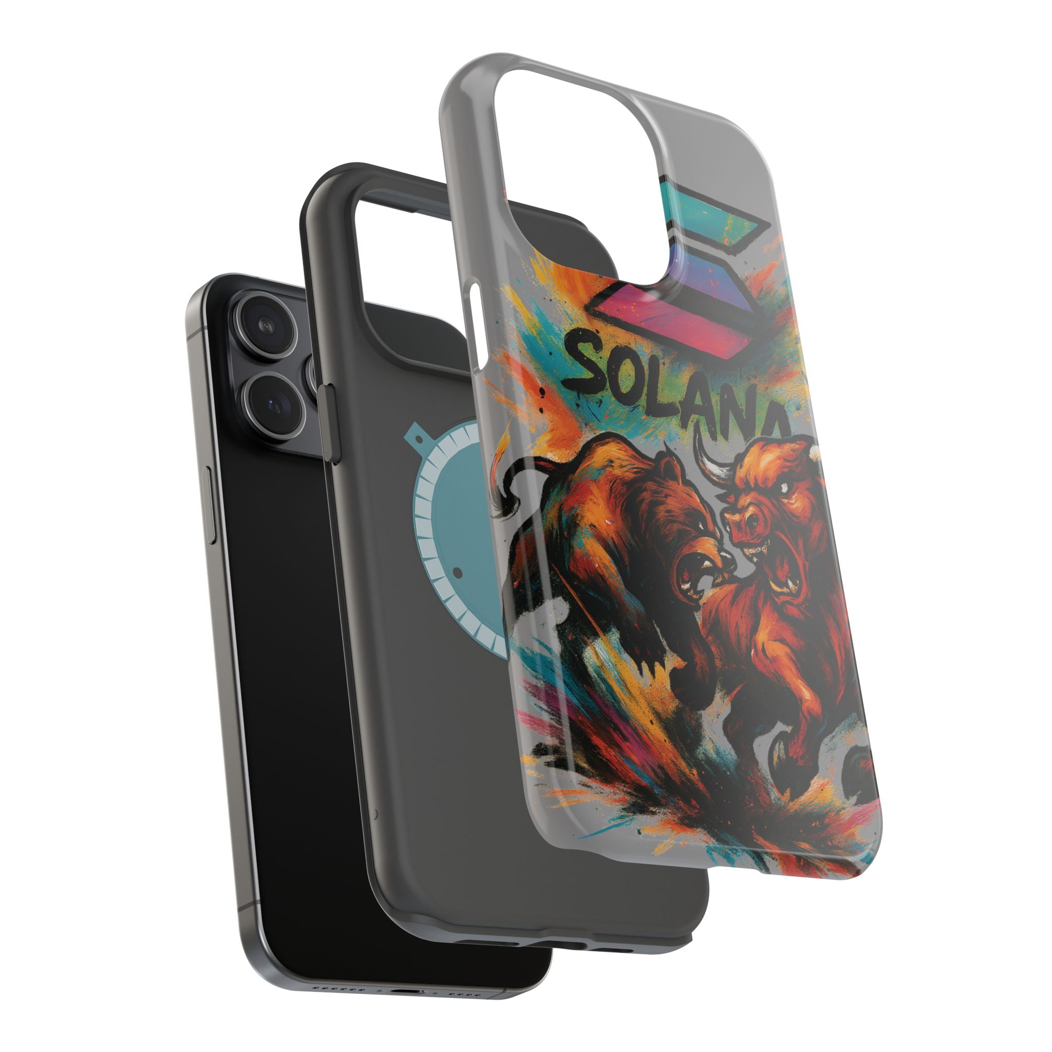 Solana Crypto Phone Case MagSafe iPhone Case Magnetic Tough Cases Bitcoin Phone Case Shock Proof Phone Case Crypto Accessories Crypto Merch