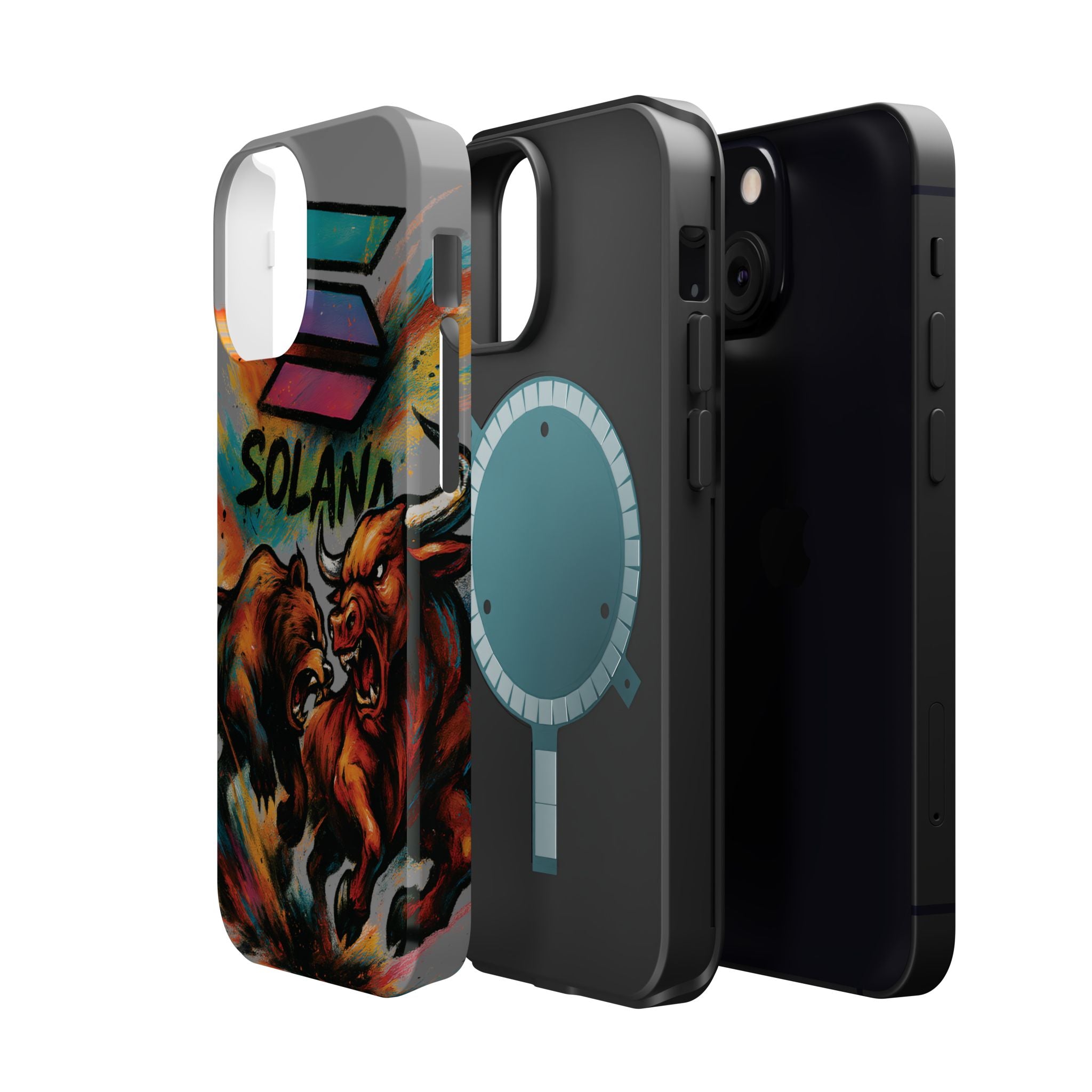 Solana Crypto Phone Case MagSafe iPhone Case Magnetic Tough Cases Bitcoin Phone Case Shock Proof Phone Case Crypto Accessories Crypto Merch