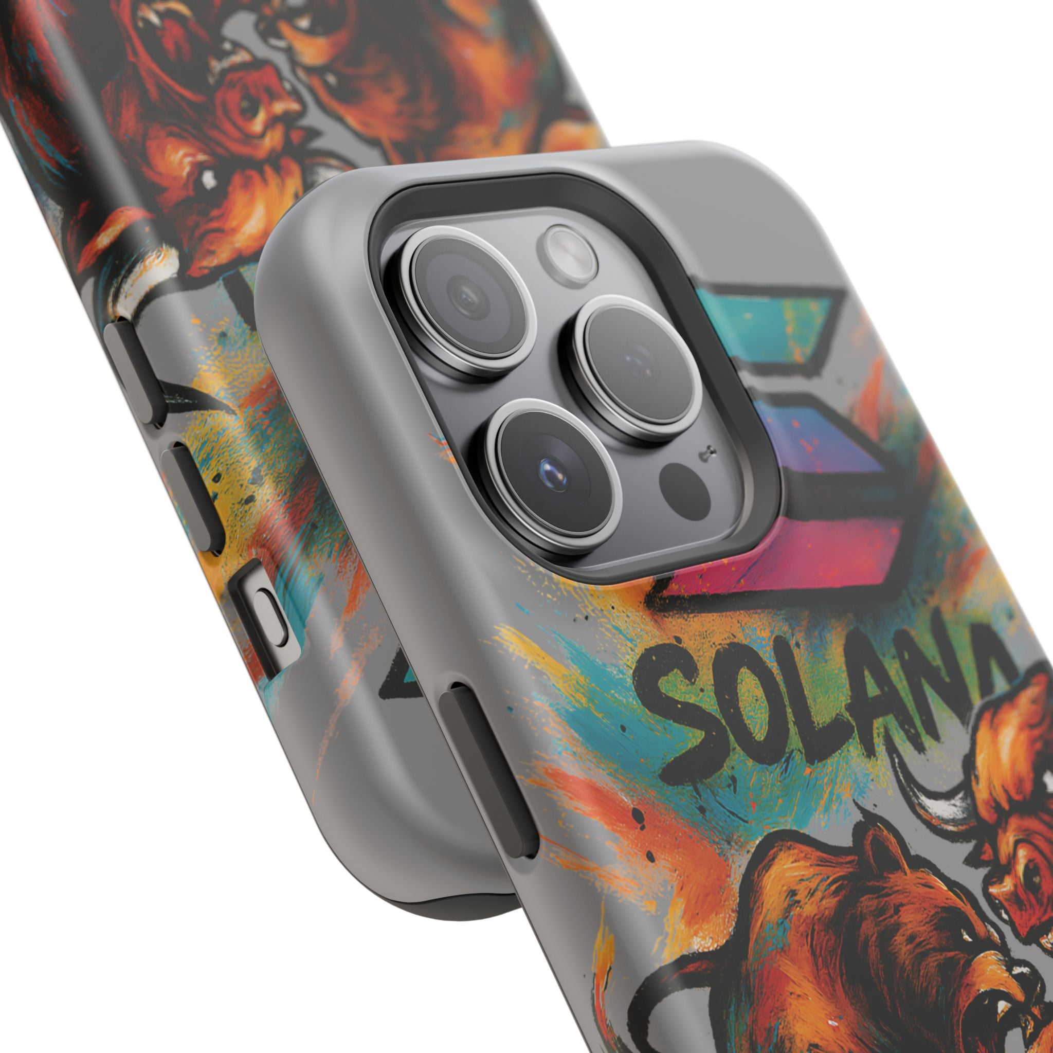 Solana Crypto Phone Case MagSafe iPhone Case Magnetic Tough Cases Bitcoin Phone Case Shock Proof Phone Case Crypto Accessories Crypto Merch