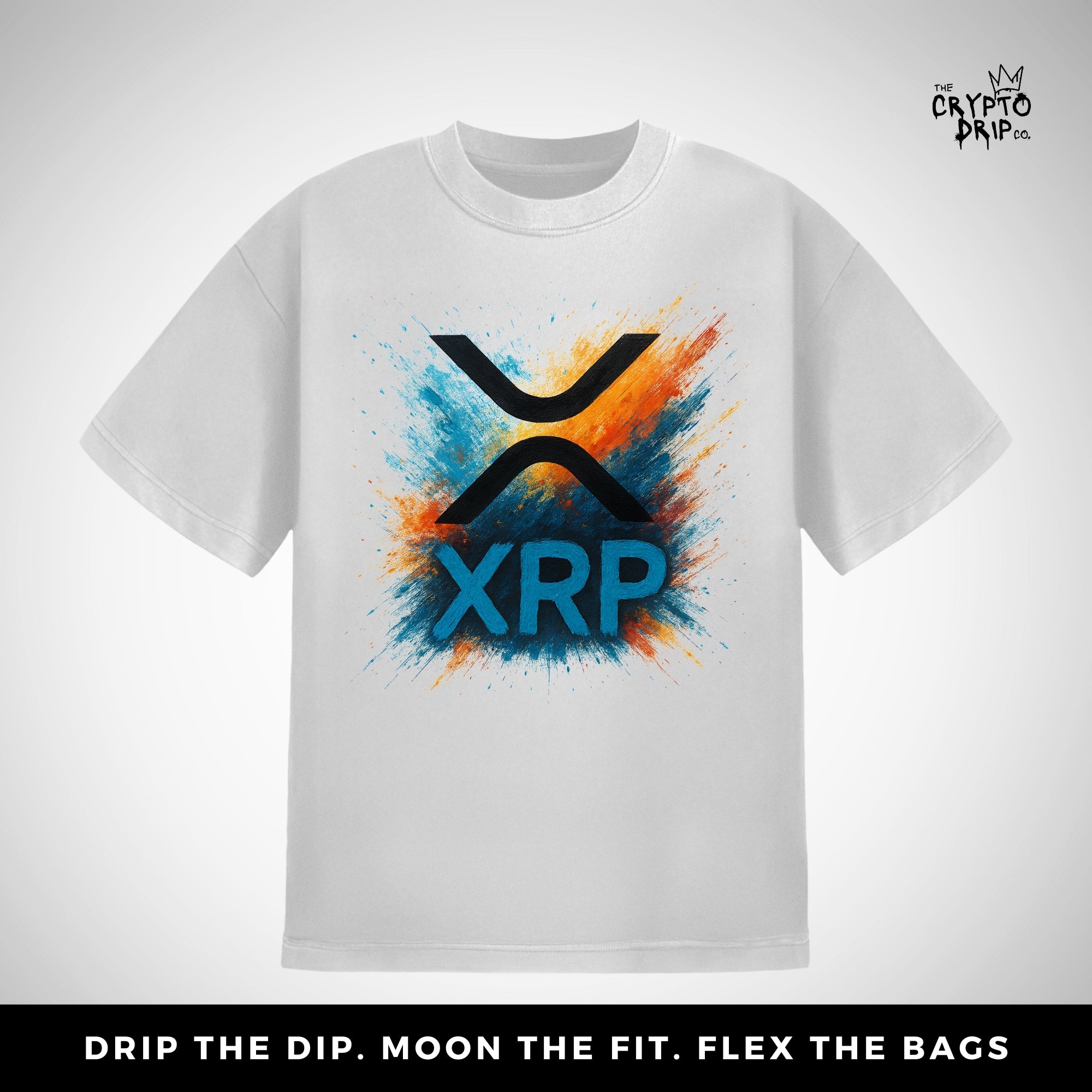 XRP Graffiti Splatter T-Shirt | Crypto Shirt for Traders, Degens & Blockchain Fans | Inspired by XRP