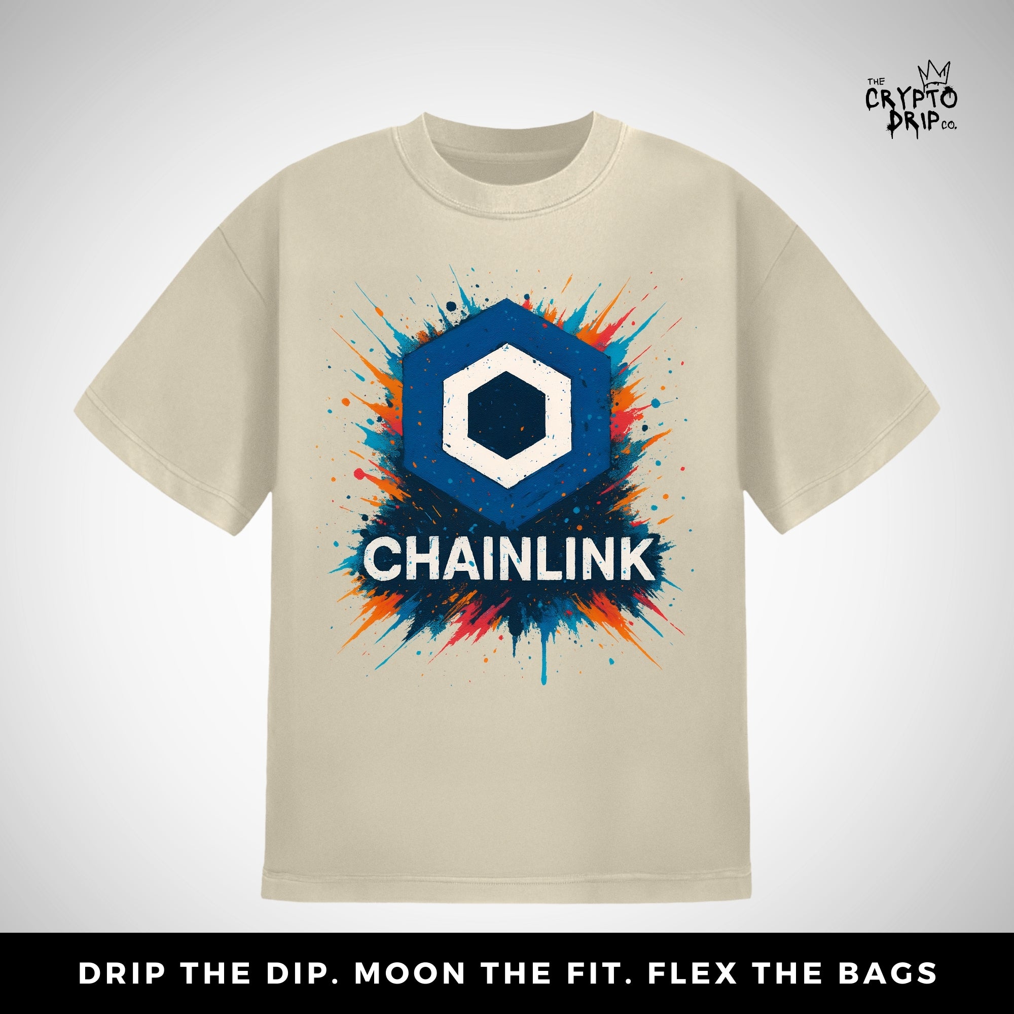 Chainlink Grafftiti T-Shirt | Crypto Shirt for Traders, Degens & Blockchain Fans | Inspired by Chainlink