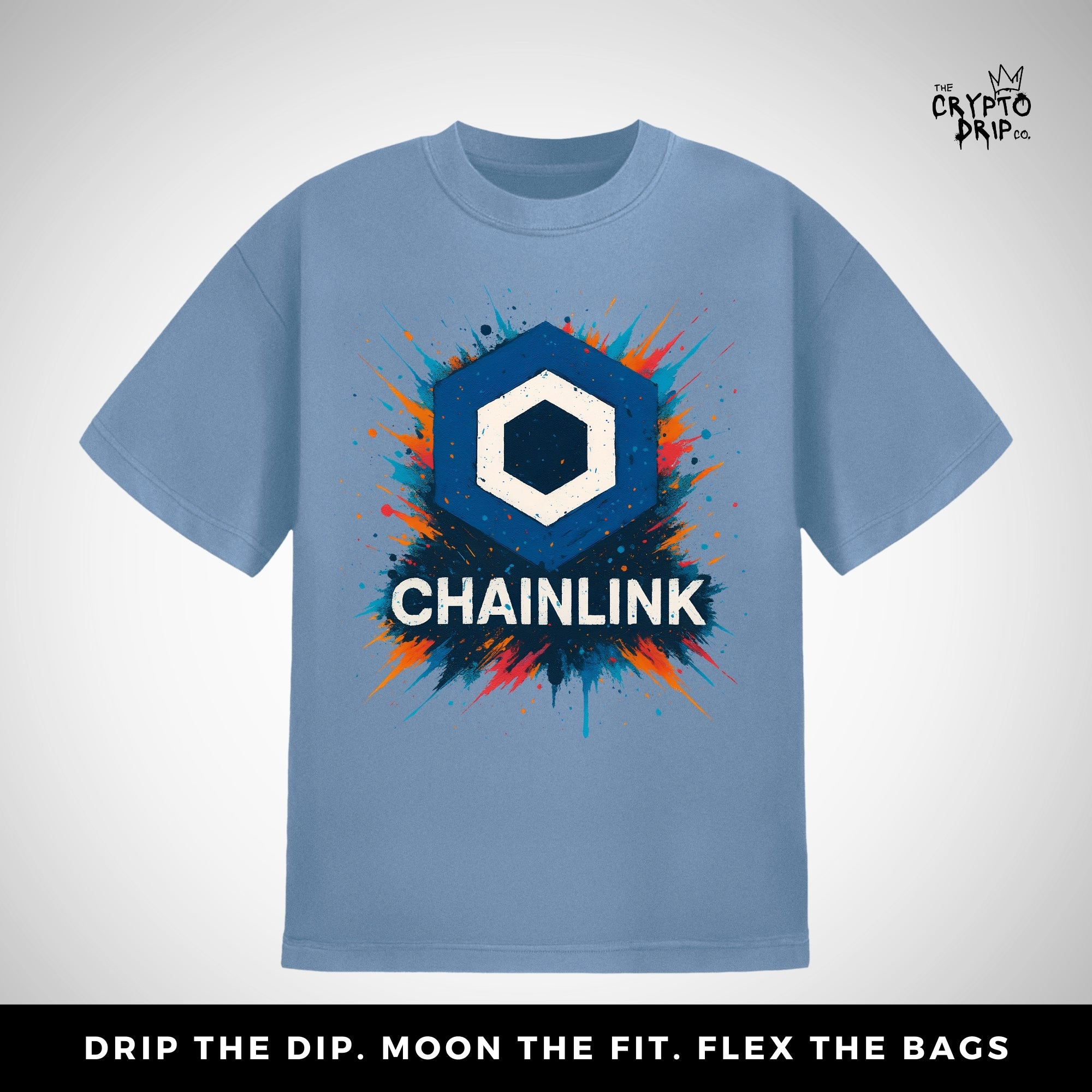 Chainlink Grafftiti T-Shirt | Crypto Shirt for Traders, Degens & Blockchain Fans | Inspired by Chainlink