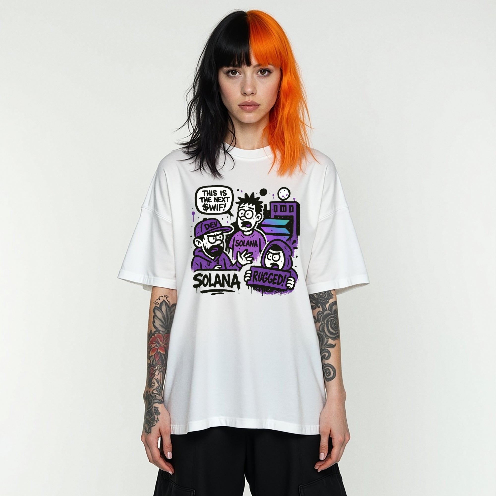 Solana Degen Memecoin T-Shirt | Women's Crypto Shirt for Traders, Degens & Blockchain Fans | Inspired by Solana