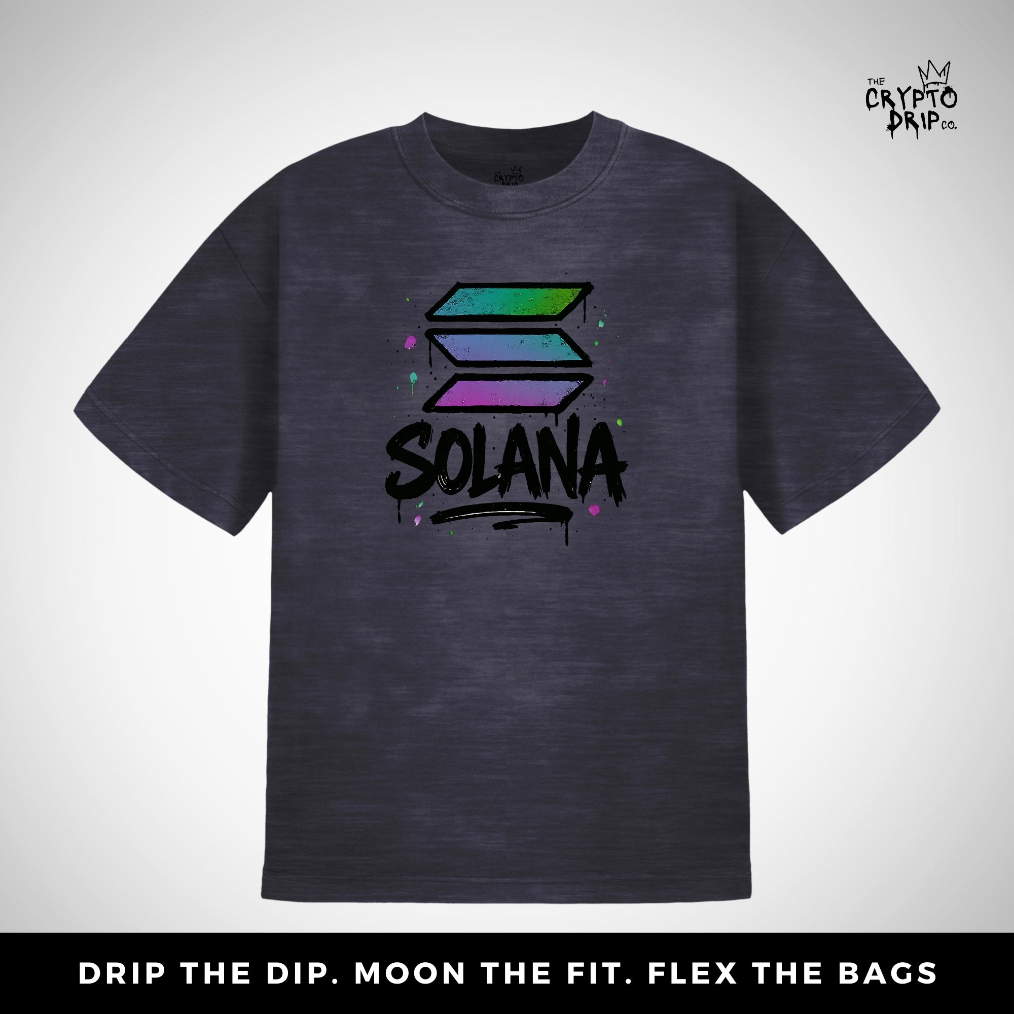 Solana Graffiti Drip T-Shirt | Women's Crypto Shirt for Traders, Degens & Blockchain Fans | Inspired by Bitcoin