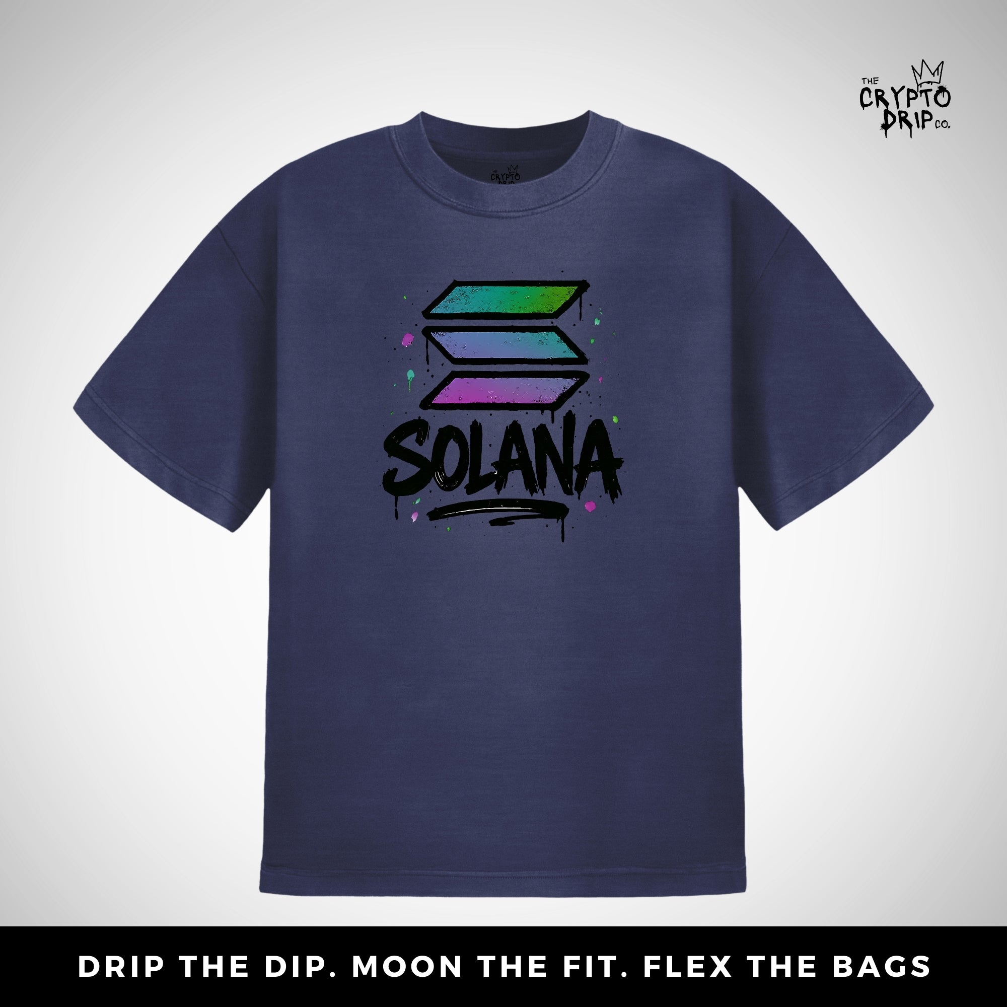 Solana Graffiti Drip T-Shirt | Women's Crypto Shirt for Traders, Degens & Blockchain Fans | Inspired by Bitcoin