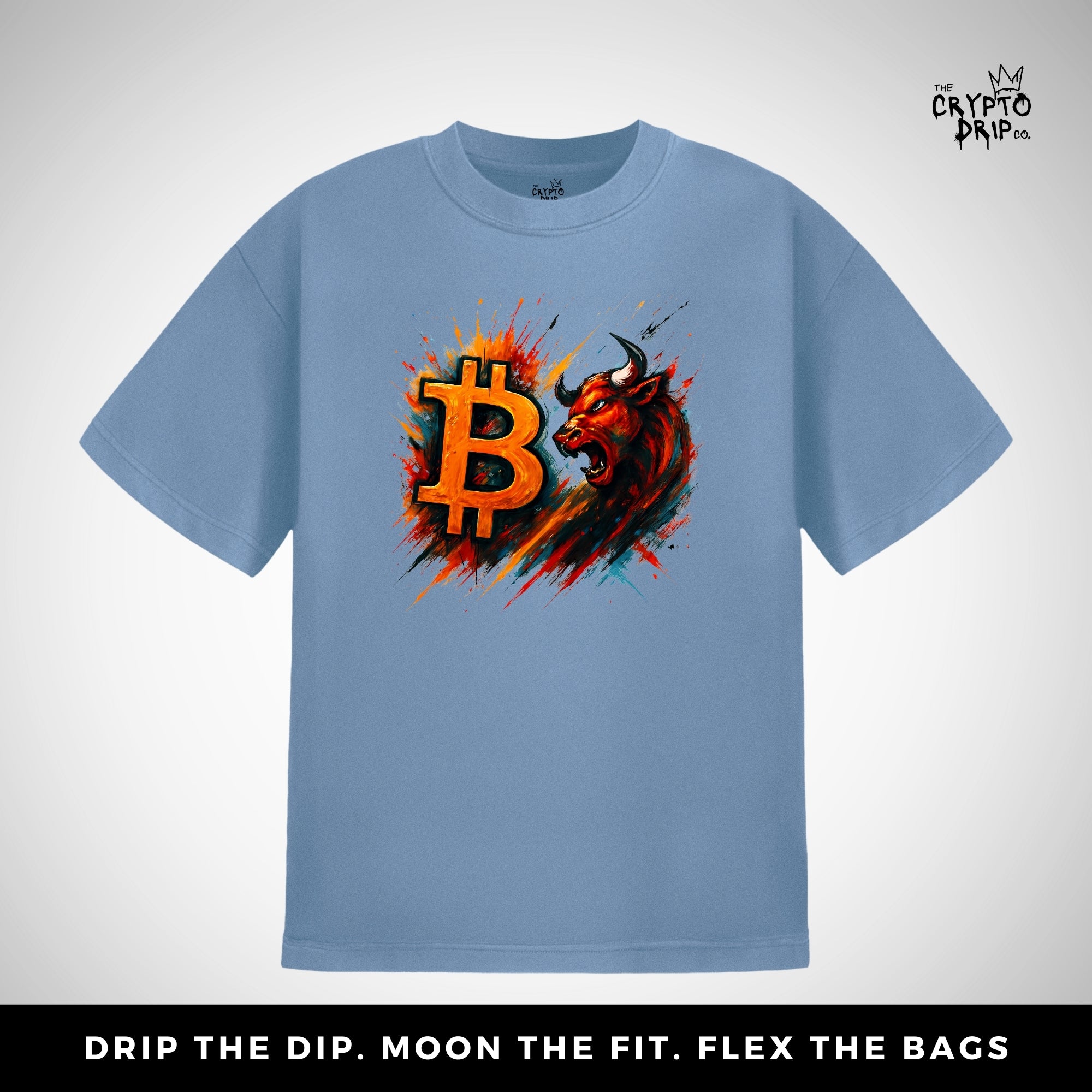 Bitcoin Bull Graffiti T-Shirt | Women's Crypto Shirt for Traders, Degens & Blockchain Fans | Inspired by Bitcoin