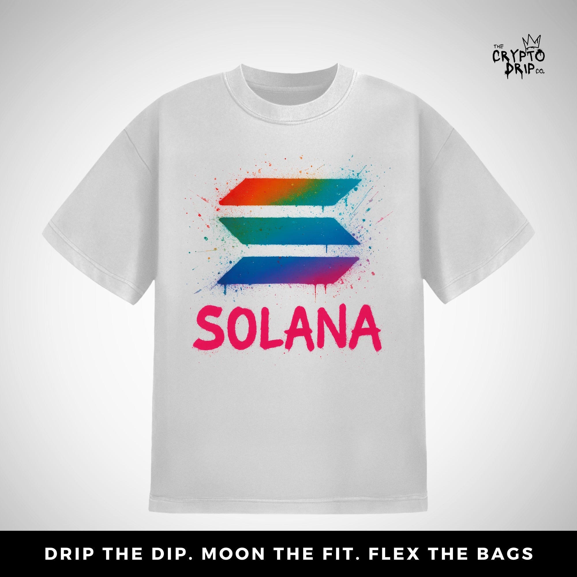 Solana Graffiti Spray T-Shirt | HBAR Crypto Shirt for Traders, Degens & Blockchain Fans | Inspired by Solana