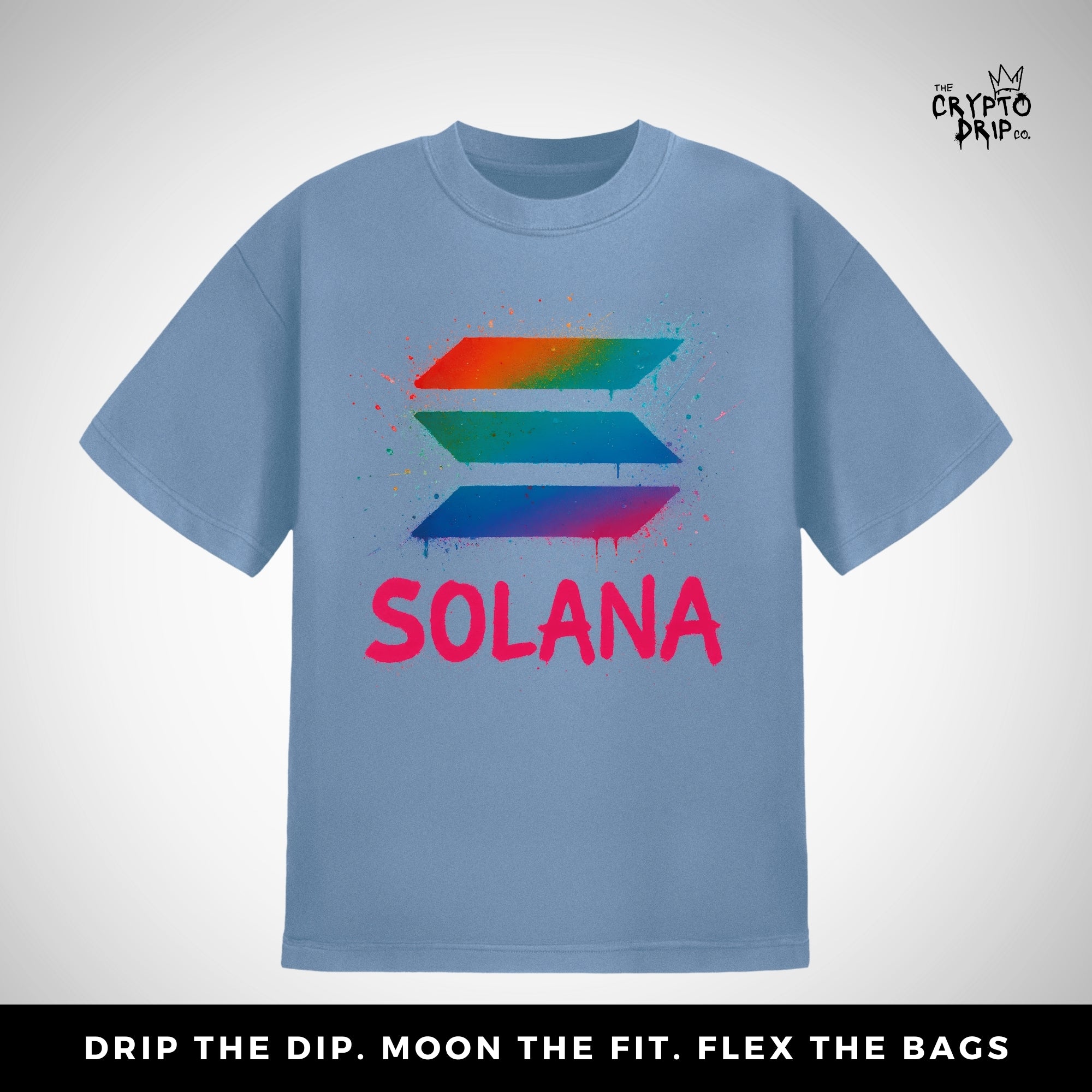 Solana Graffiti Spray T-Shirt | HBAR Crypto Shirt for Traders, Degens & Blockchain Fans | Inspired by Solana