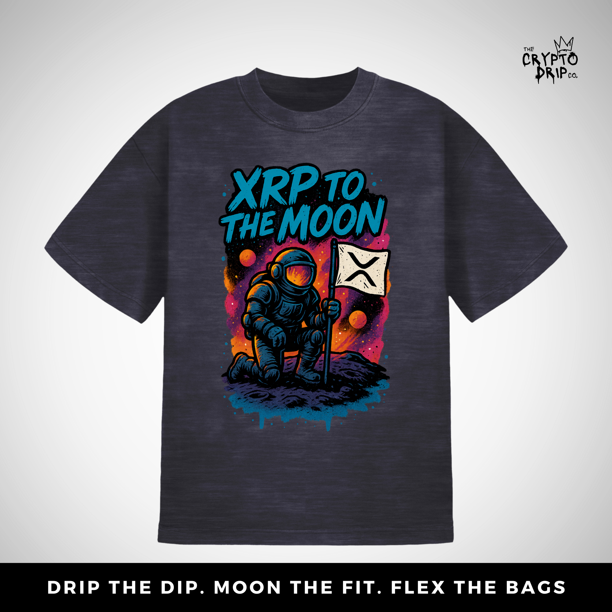 Crypto Shirt XRP To The Moon T-Shirt for Degens & XRP Fans Crypto Merch Crypto Clothing XRP Merch Shirt