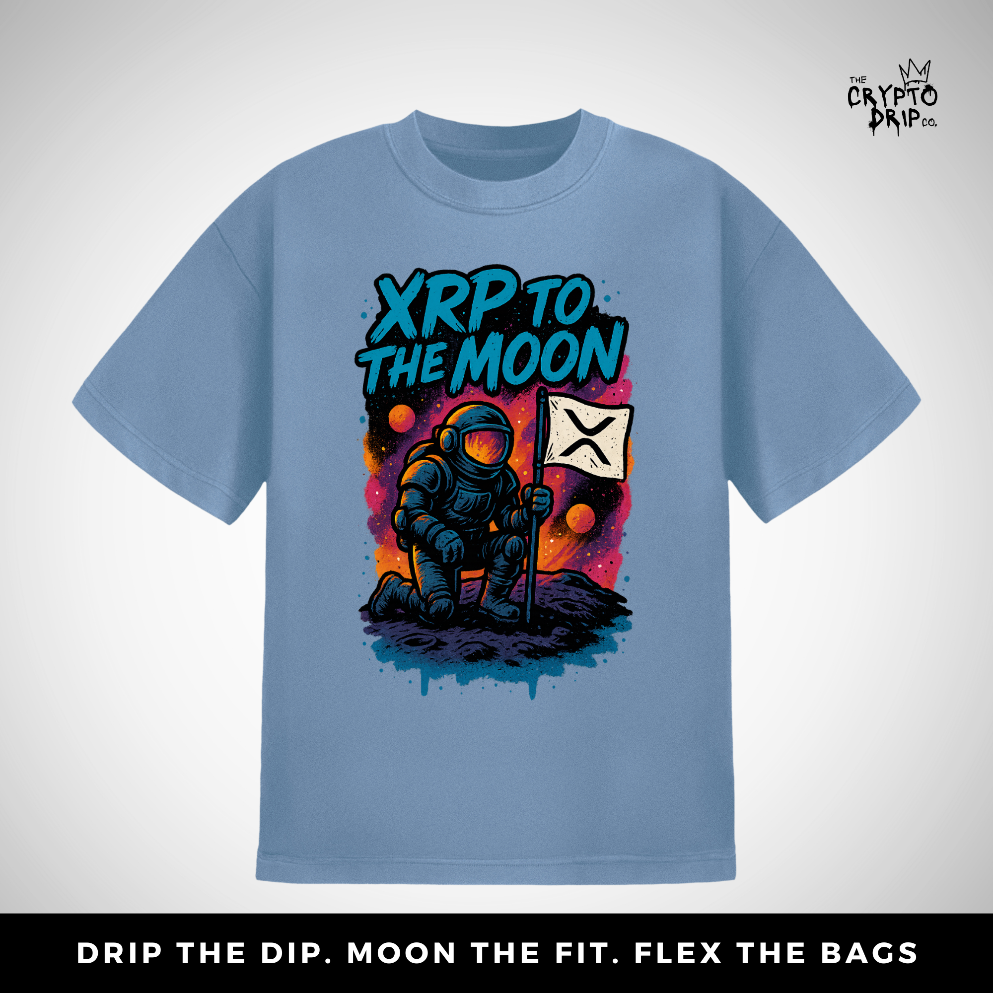 Crypto Shirt XRP To The Moon T-Shirt for Degens & XRP Fans Crypto Merch Crypto Clothing XRP Merch Shirt