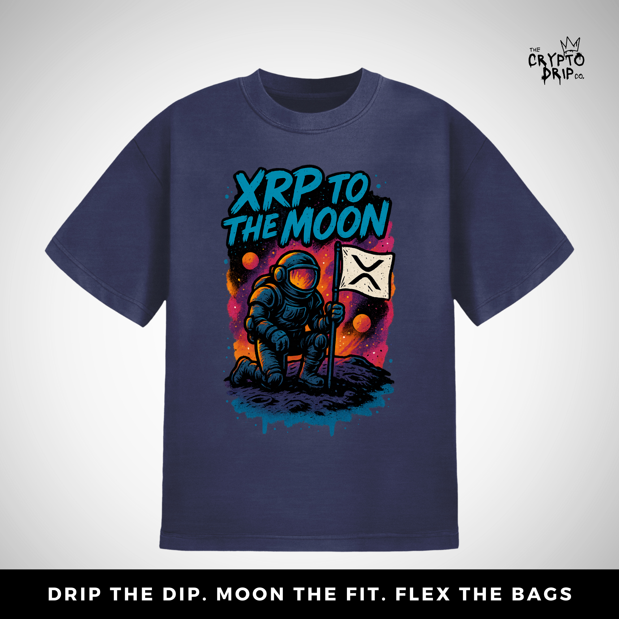 Crypto Shirt XRP To The Moon T-Shirt for Degens & XRP Fans Crypto Merch Crypto Clothing XRP Merch Shirt