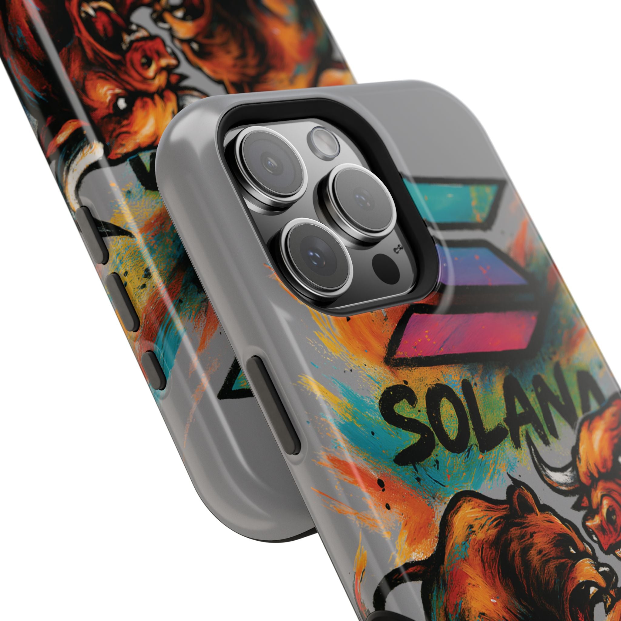 Solana Crypto Phone Case MagSafe iPhone Case Magnetic Tough Cases Bitcoin Phone Case Shock Proof Phone Case Crypto Accessories Crypto Merch