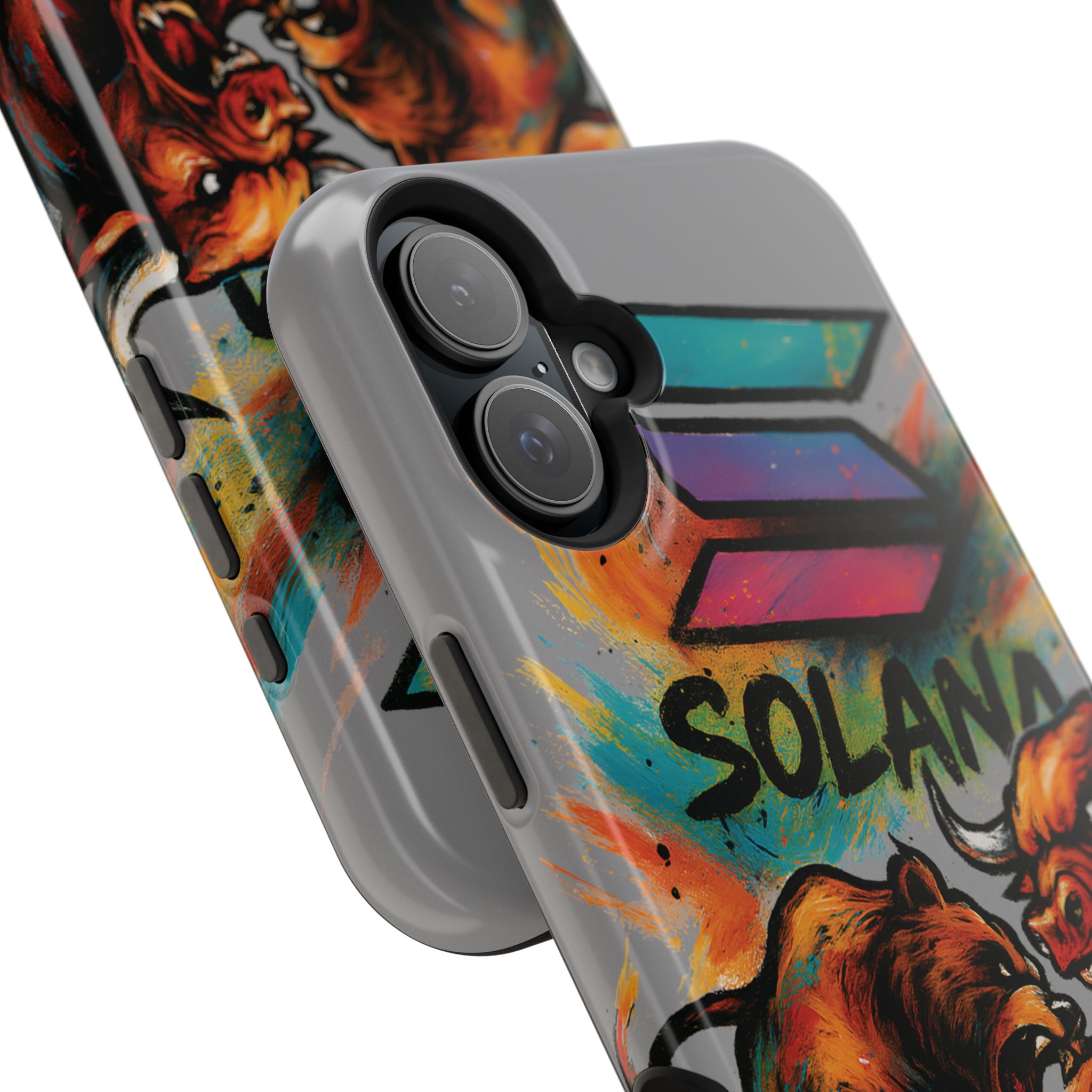 Solana Crypto Phone Case MagSafe iPhone Case Magnetic Tough Cases Bitcoin Phone Case Shock Proof Phone Case Crypto Accessories Crypto Merch