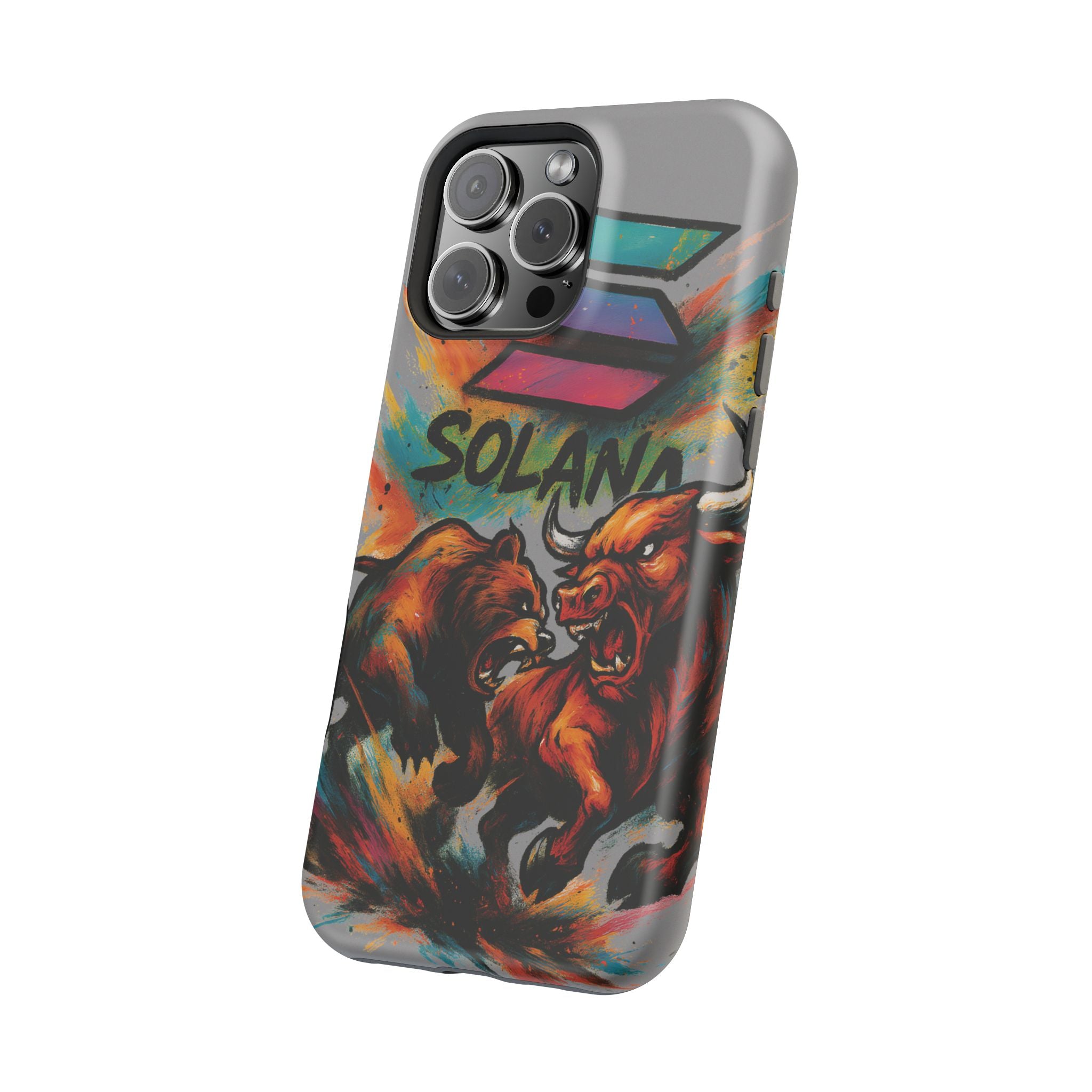 Solana Crypto Phone Case MagSafe iPhone Case Magnetic Tough Cases Bitcoin Phone Case Shock Proof Phone Case Crypto Accessories Crypto Merch
