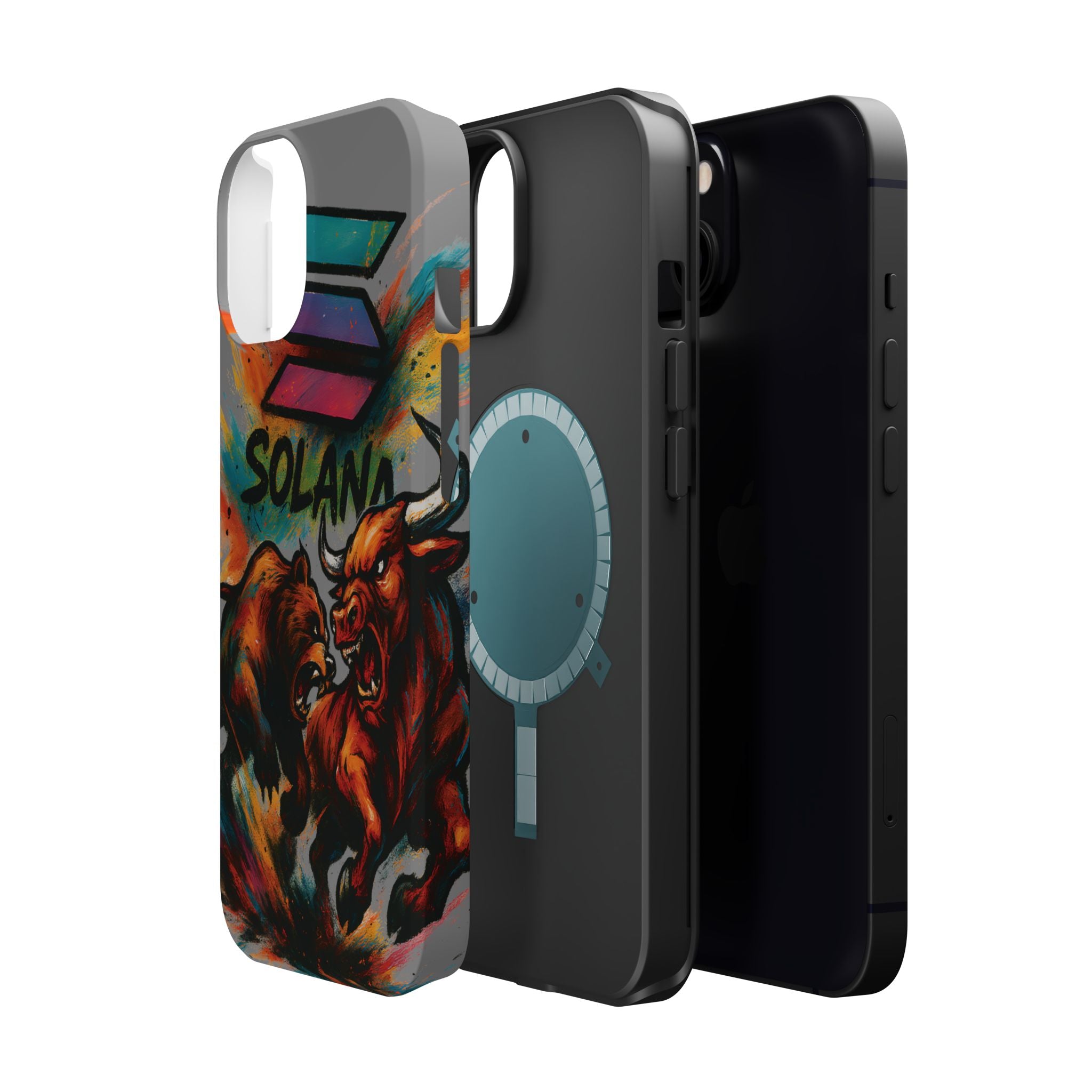 Solana Crypto Phone Case MagSafe iPhone Case Magnetic Tough Cases Bitcoin Phone Case Shock Proof Phone Case Crypto Accessories Crypto Merch
