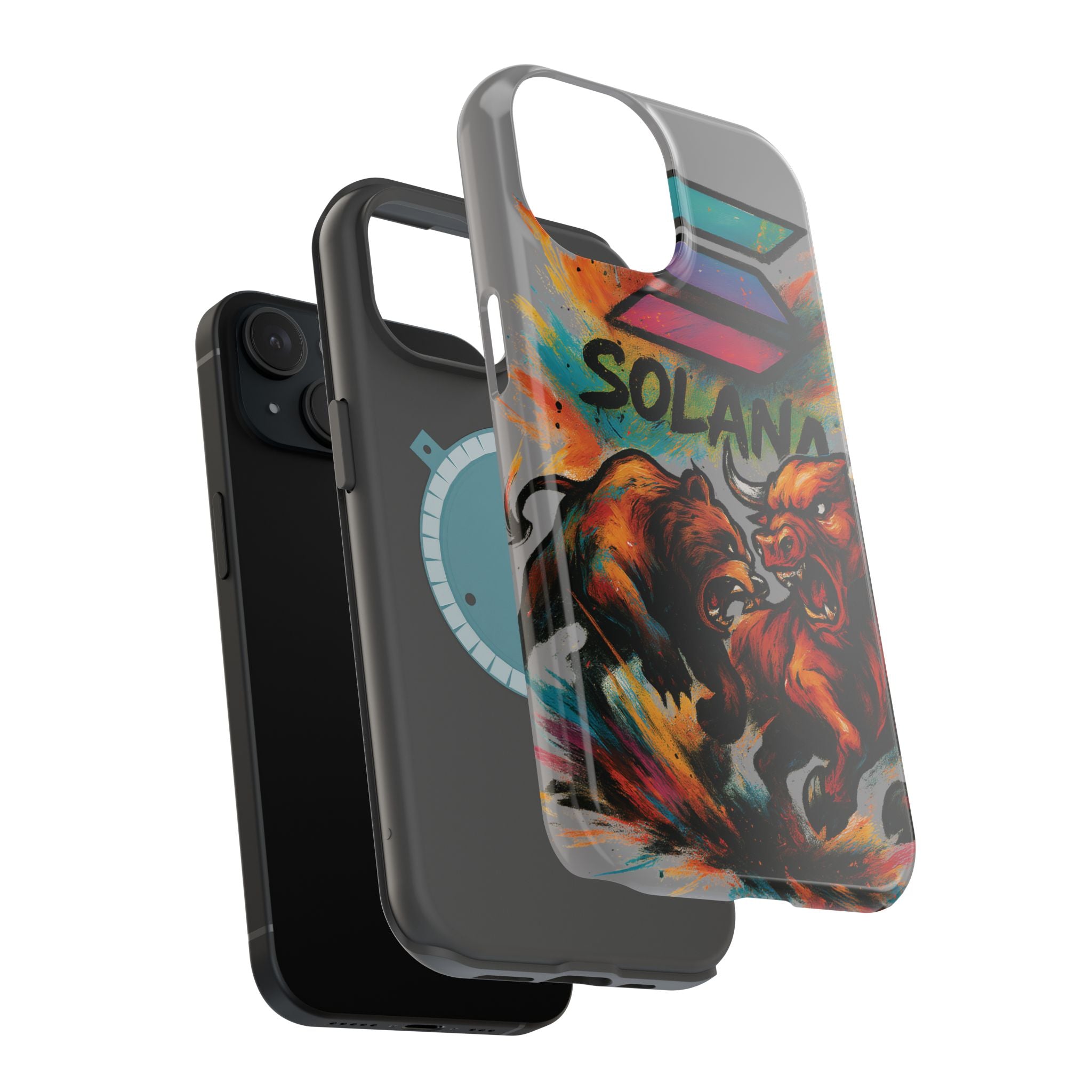 Solana Crypto Phone Case MagSafe iPhone Case Magnetic Tough Cases Bitcoin Phone Case Shock Proof Phone Case Crypto Accessories Crypto Merch