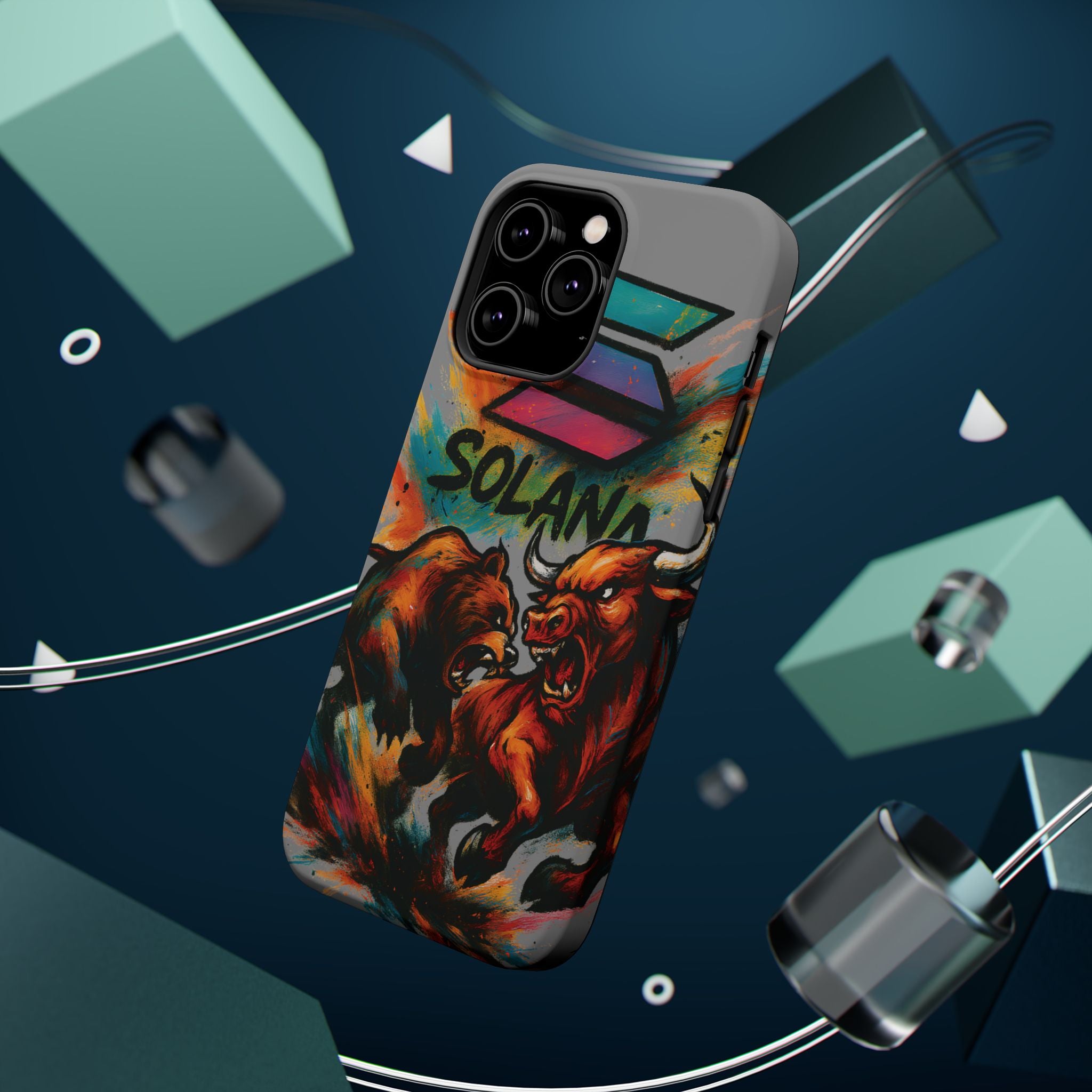 Solana Crypto Phone Case MagSafe iPhone Case Magnetic Tough Cases Bitcoin Phone Case Shock Proof Phone Case Crypto Accessories Crypto Merch
