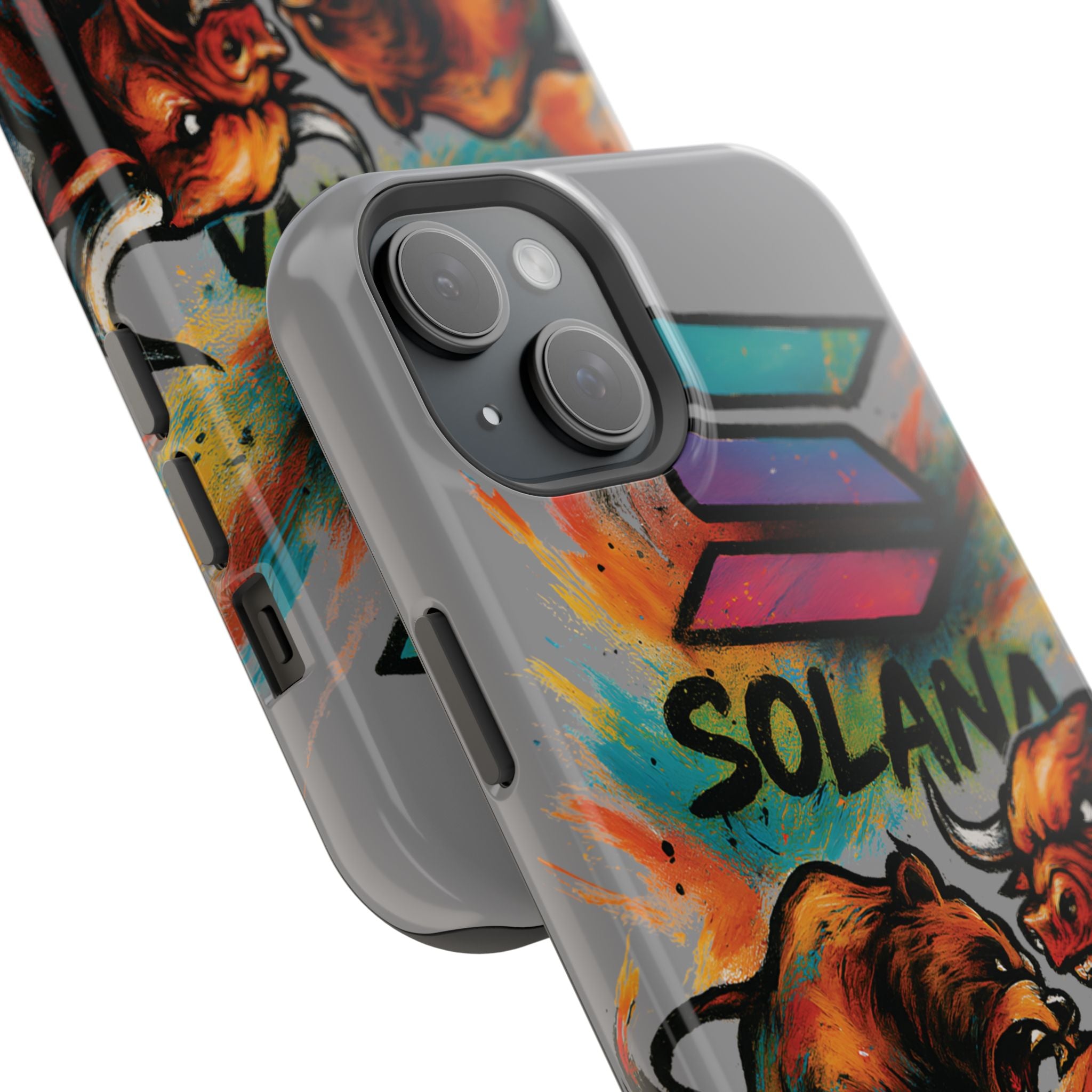 Solana Crypto Phone Case MagSafe iPhone Case Magnetic Tough Cases Bitcoin Phone Case Shock Proof Phone Case Crypto Accessories Crypto Merch