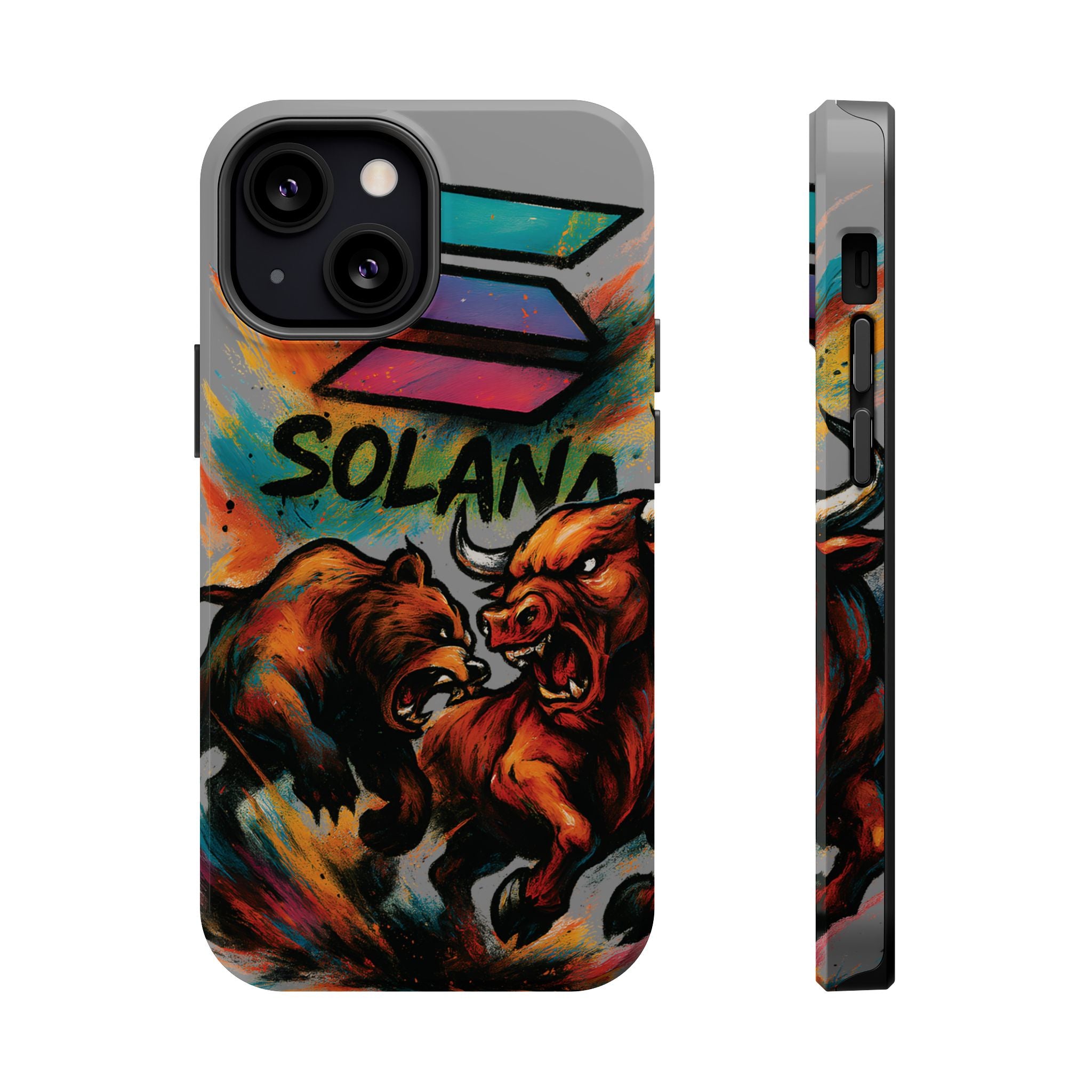 Solana Crypto Phone Case MagSafe iPhone Case Magnetic Tough Cases Bitcoin Phone Case Shock Proof Phone Case Crypto Accessories Crypto Merch