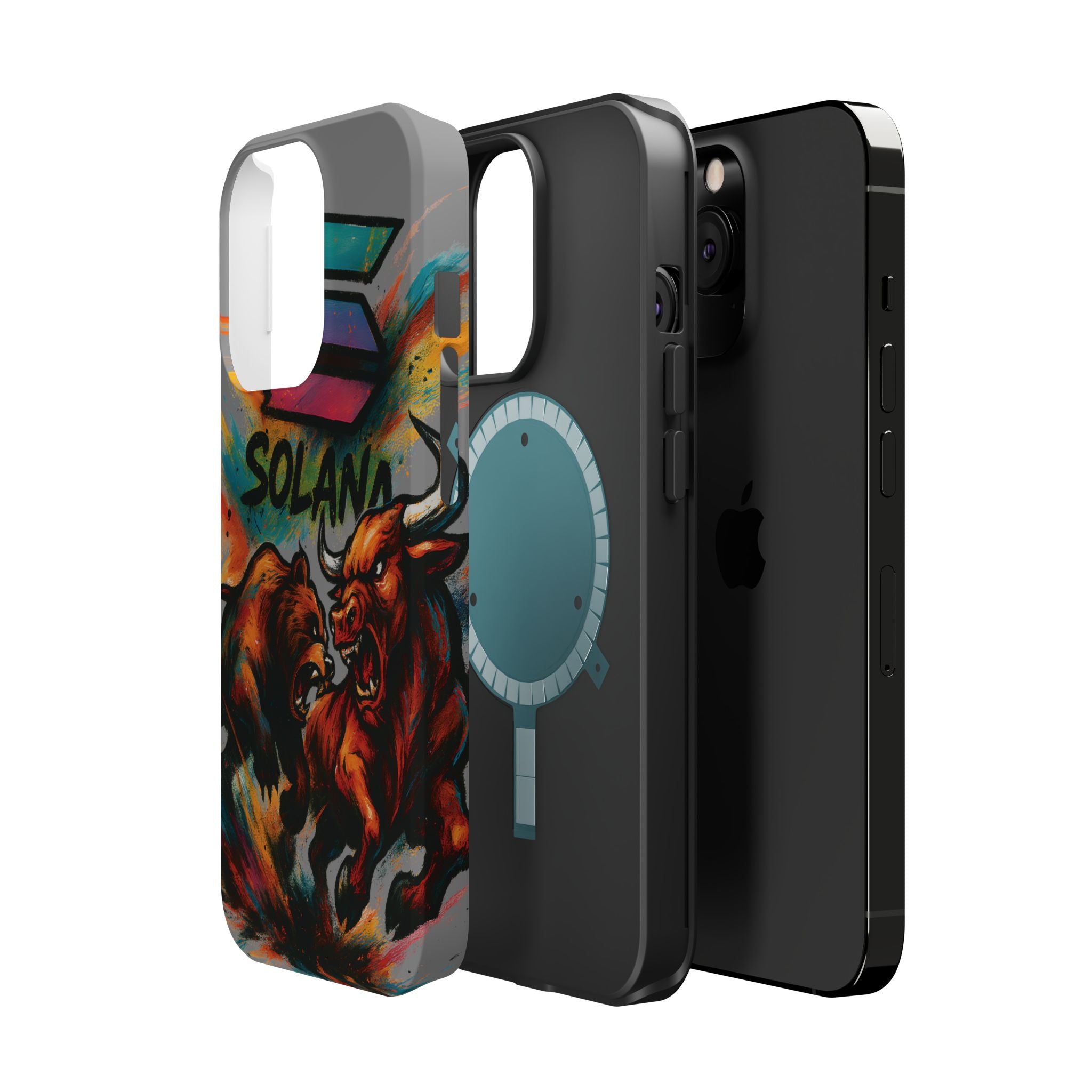Solana Crypto Phone Case MagSafe iPhone Case Magnetic Tough Cases Bitcoin Phone Case Shock Proof Phone Case Crypto Accessories Crypto Merch