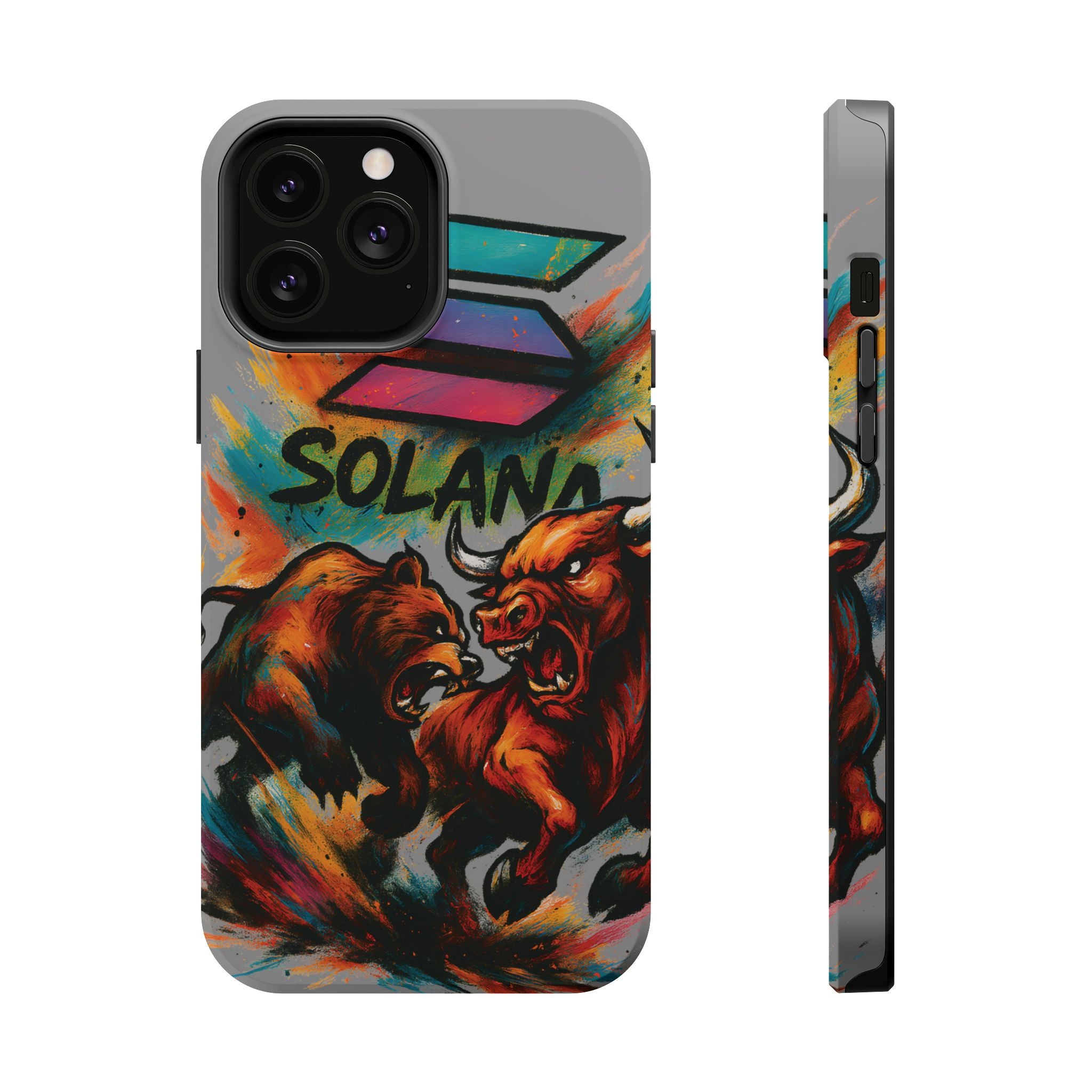 Solana Crypto Phone Case MagSafe iPhone Case Magnetic Tough Cases Bitcoin Phone Case Shock Proof Phone Case Crypto Accessories Crypto Merch