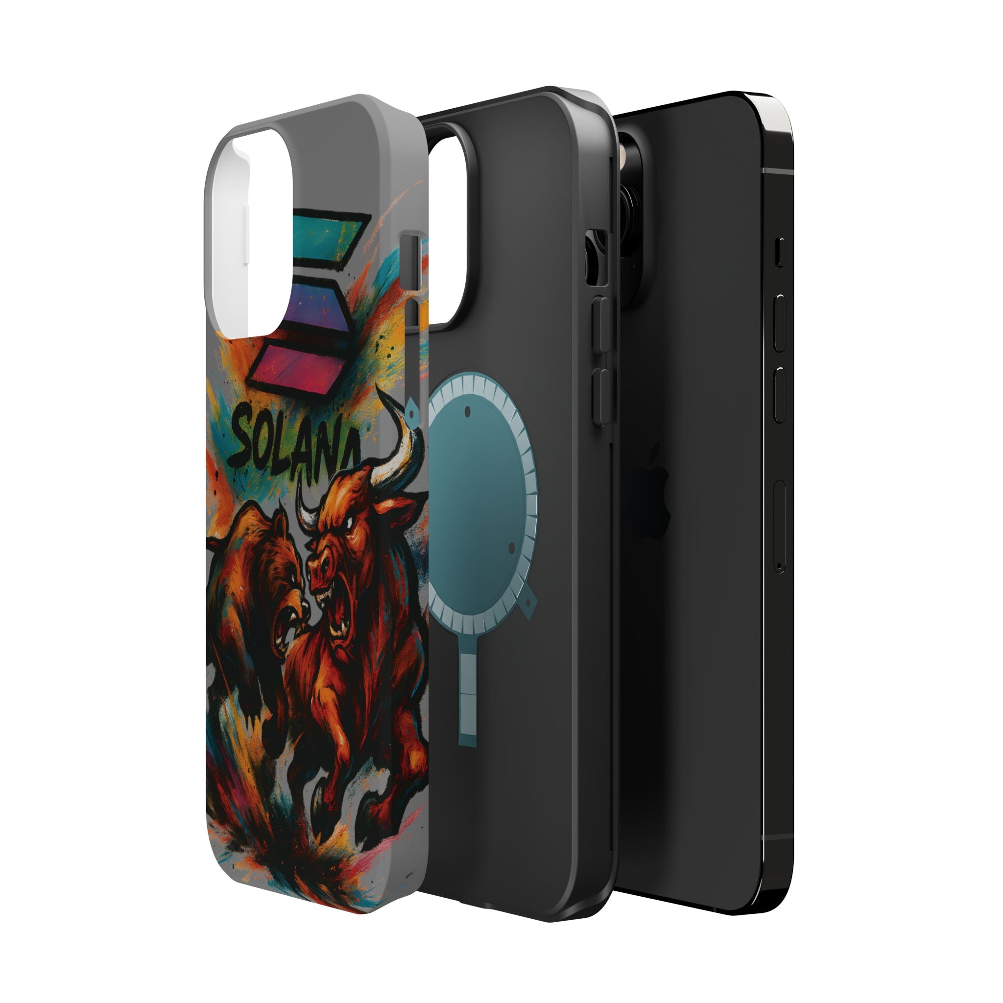 Solana Crypto Phone Case MagSafe iPhone Case Magnetic Tough Cases Bitcoin Phone Case Shock Proof Phone Case Crypto Accessories Crypto Merch