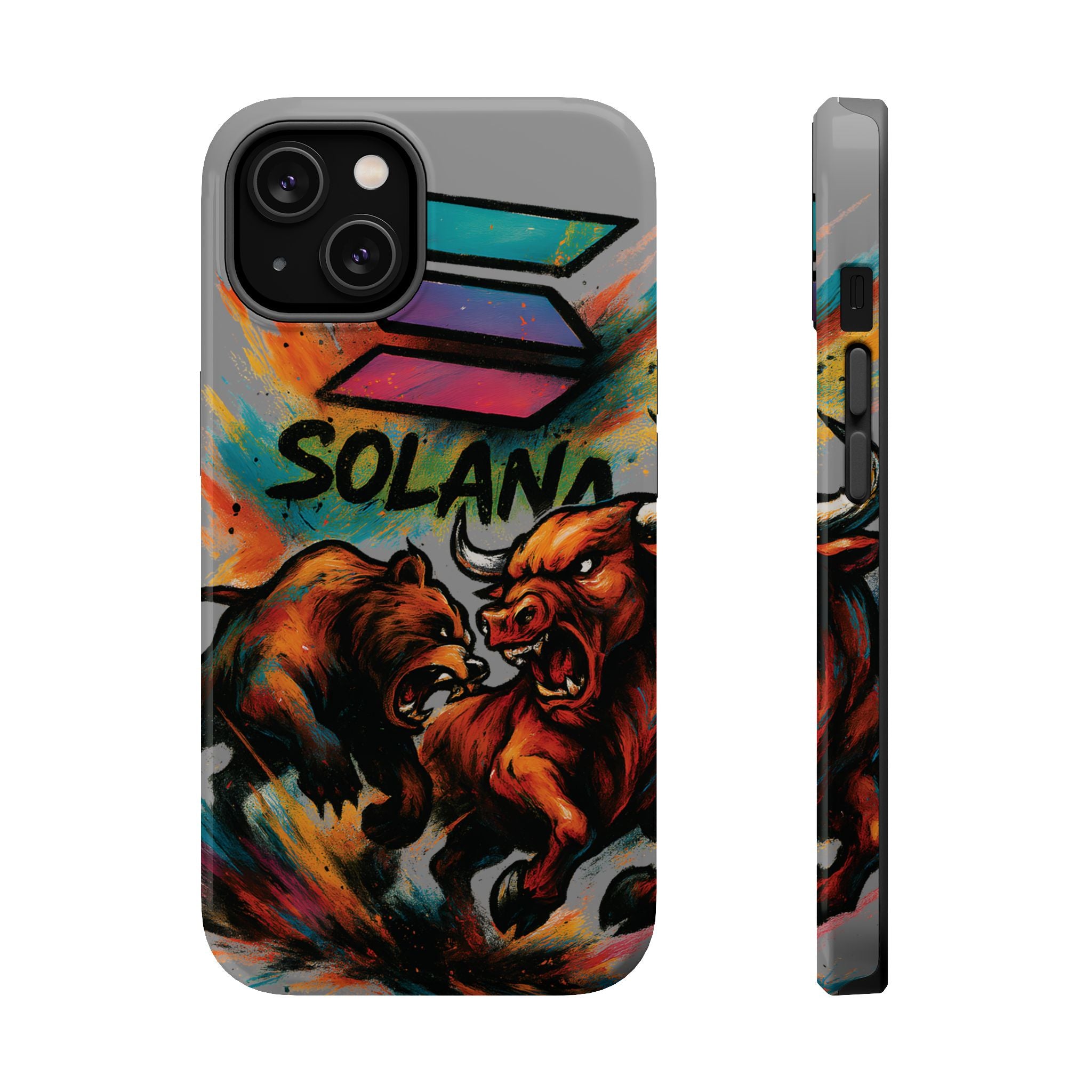 Solana Crypto Phone Case MagSafe iPhone Case Magnetic Tough Cases Bitcoin Phone Case Shock Proof Phone Case Crypto Accessories Crypto Merch
