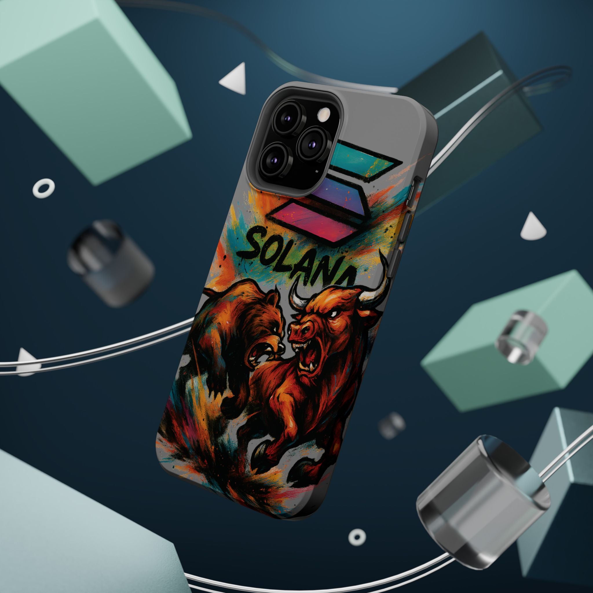 Solana Crypto Phone Case MagSafe iPhone Case Magnetic Tough Cases Bitcoin Phone Case Shock Proof Phone Case Crypto Accessories Crypto Merch