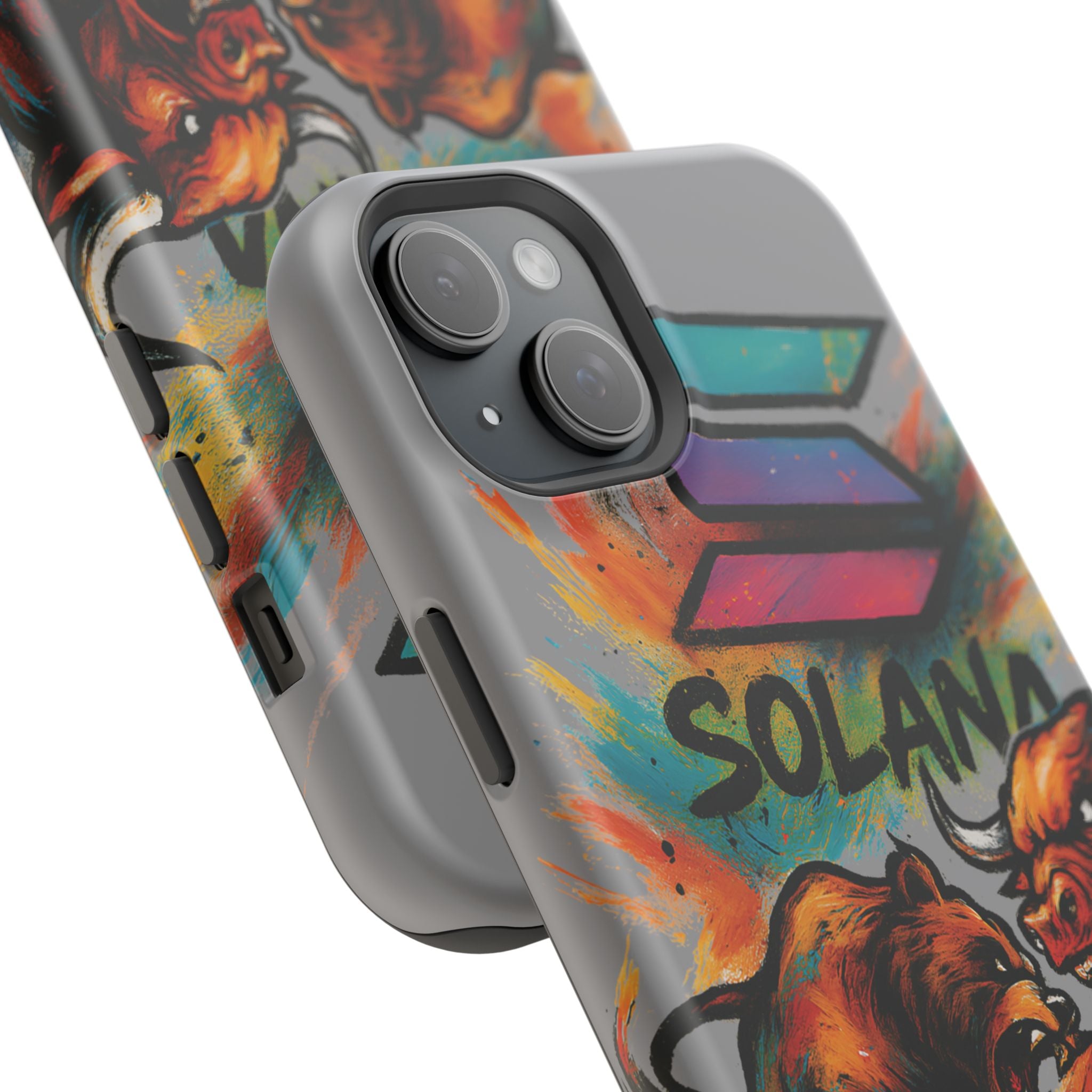 Solana Crypto Phone Case MagSafe iPhone Case Magnetic Tough Cases Bitcoin Phone Case Shock Proof Phone Case Crypto Accessories Crypto Merch