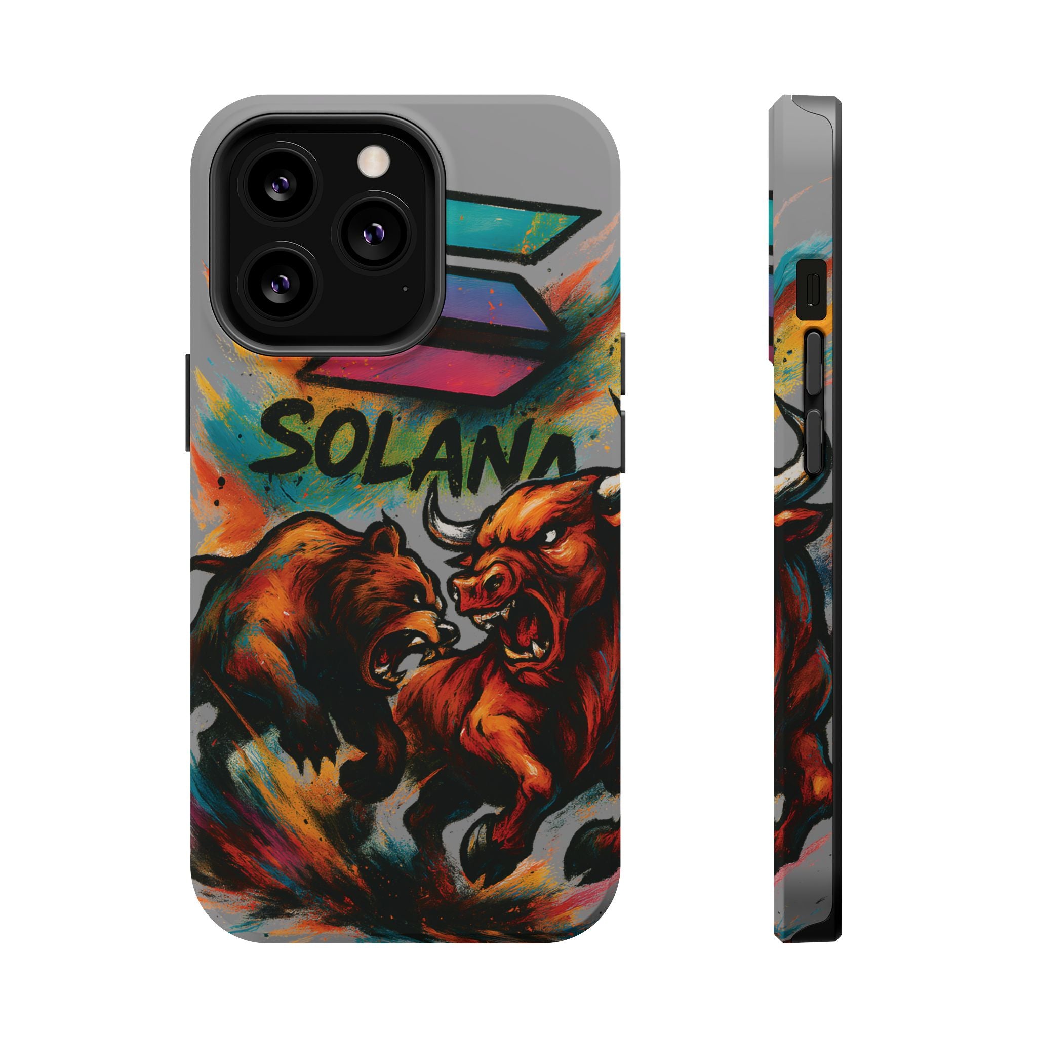 Solana Crypto Phone Case MagSafe iPhone Case Magnetic Tough Cases Bitcoin Phone Case Shock Proof Phone Case Crypto Accessories Crypto Merch