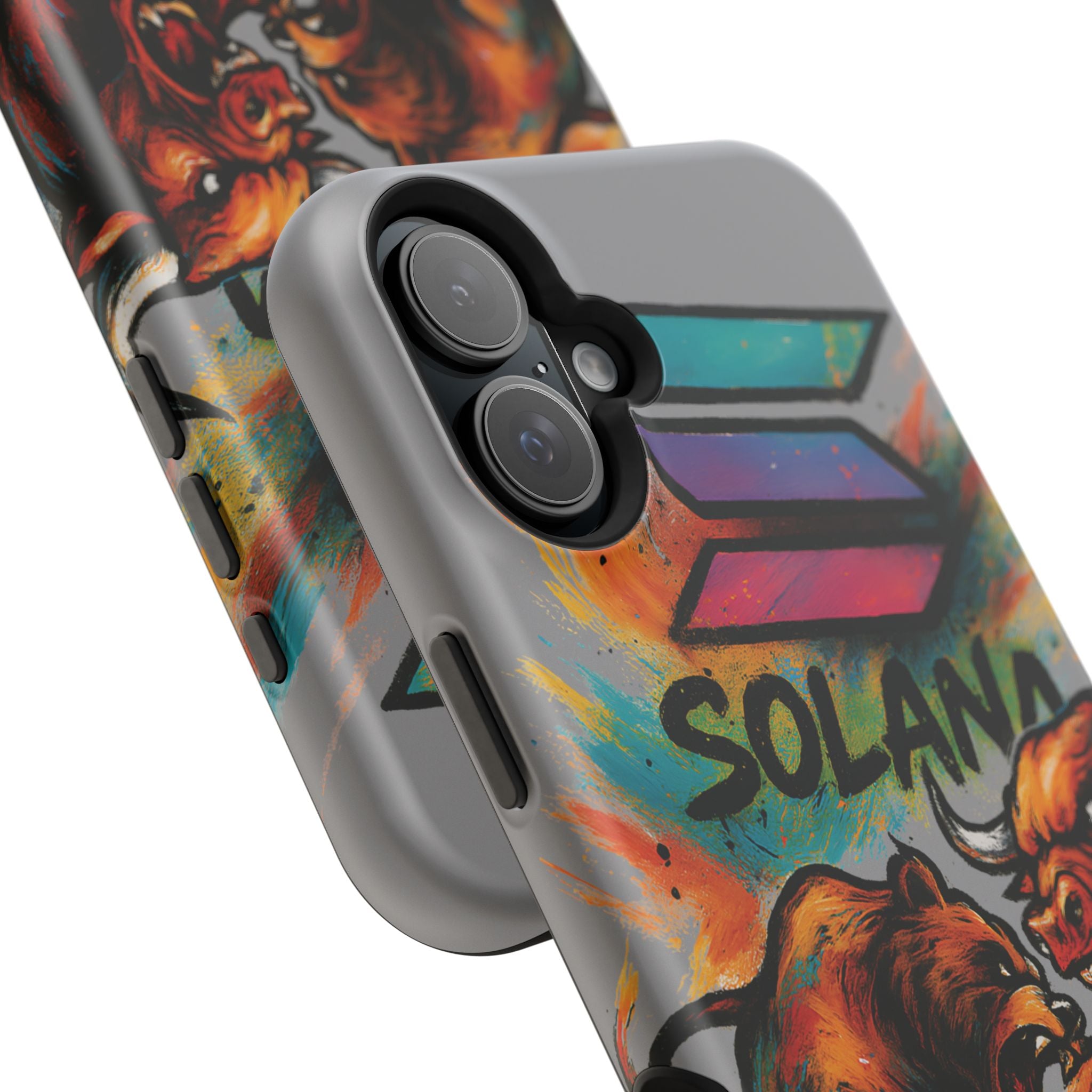 Solana Crypto Phone Case MagSafe iPhone Case Magnetic Tough Cases Bitcoin Phone Case Shock Proof Phone Case Crypto Accessories Crypto Merch