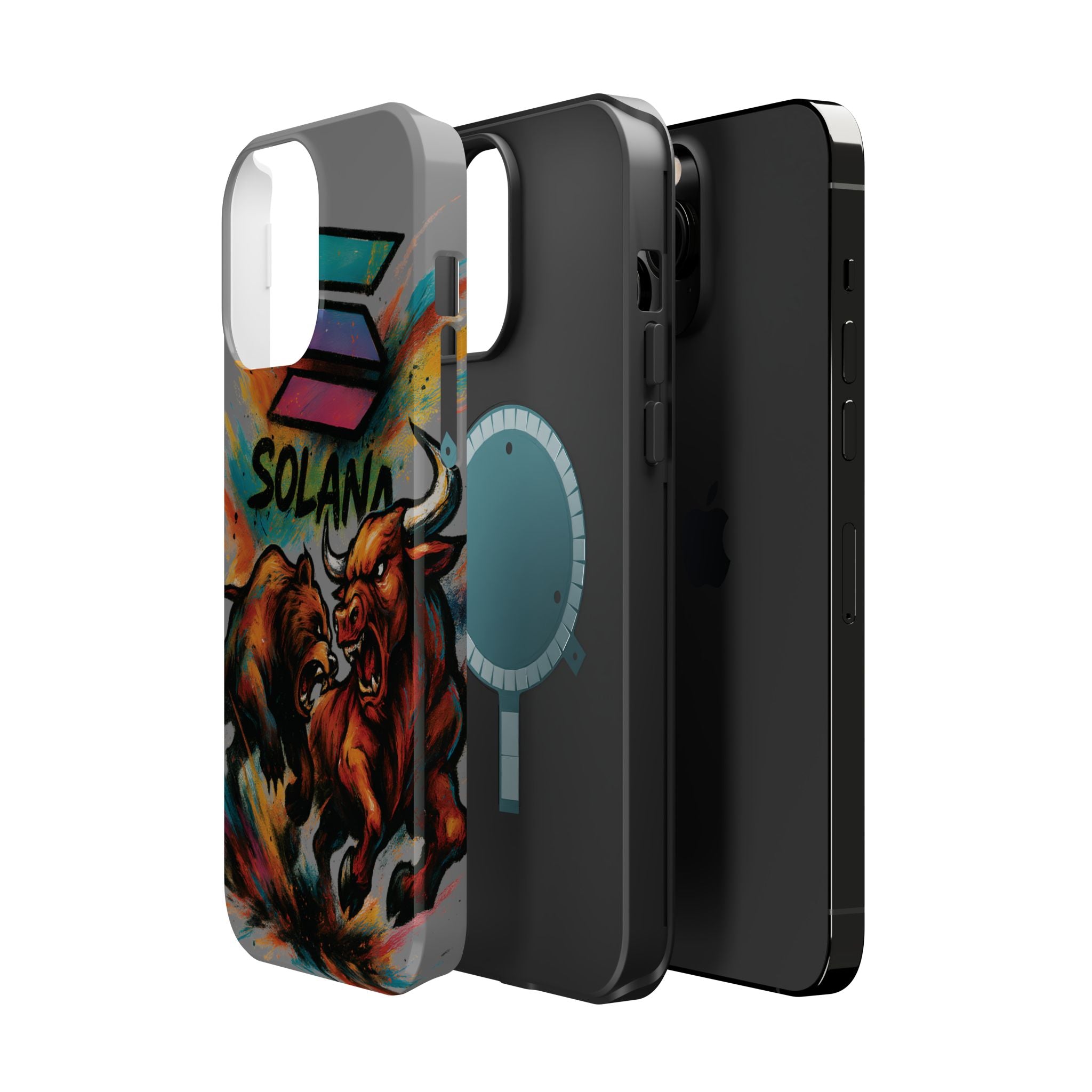 Solana Crypto Phone Case MagSafe iPhone Case Magnetic Tough Cases Bitcoin Phone Case Shock Proof Phone Case Crypto Accessories Crypto Merch